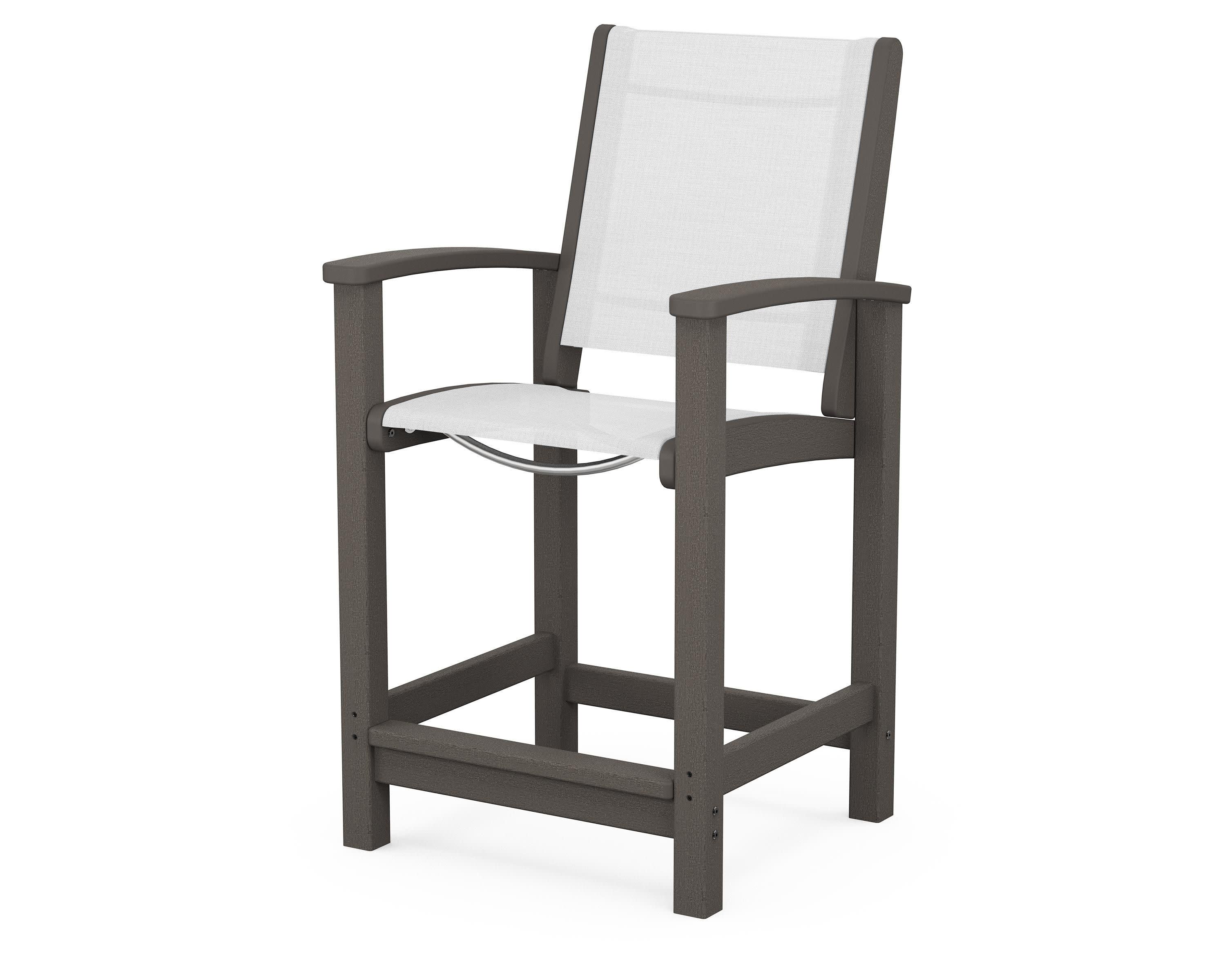 Coastal Counter Chair in Vintage Coffee / White Sling
