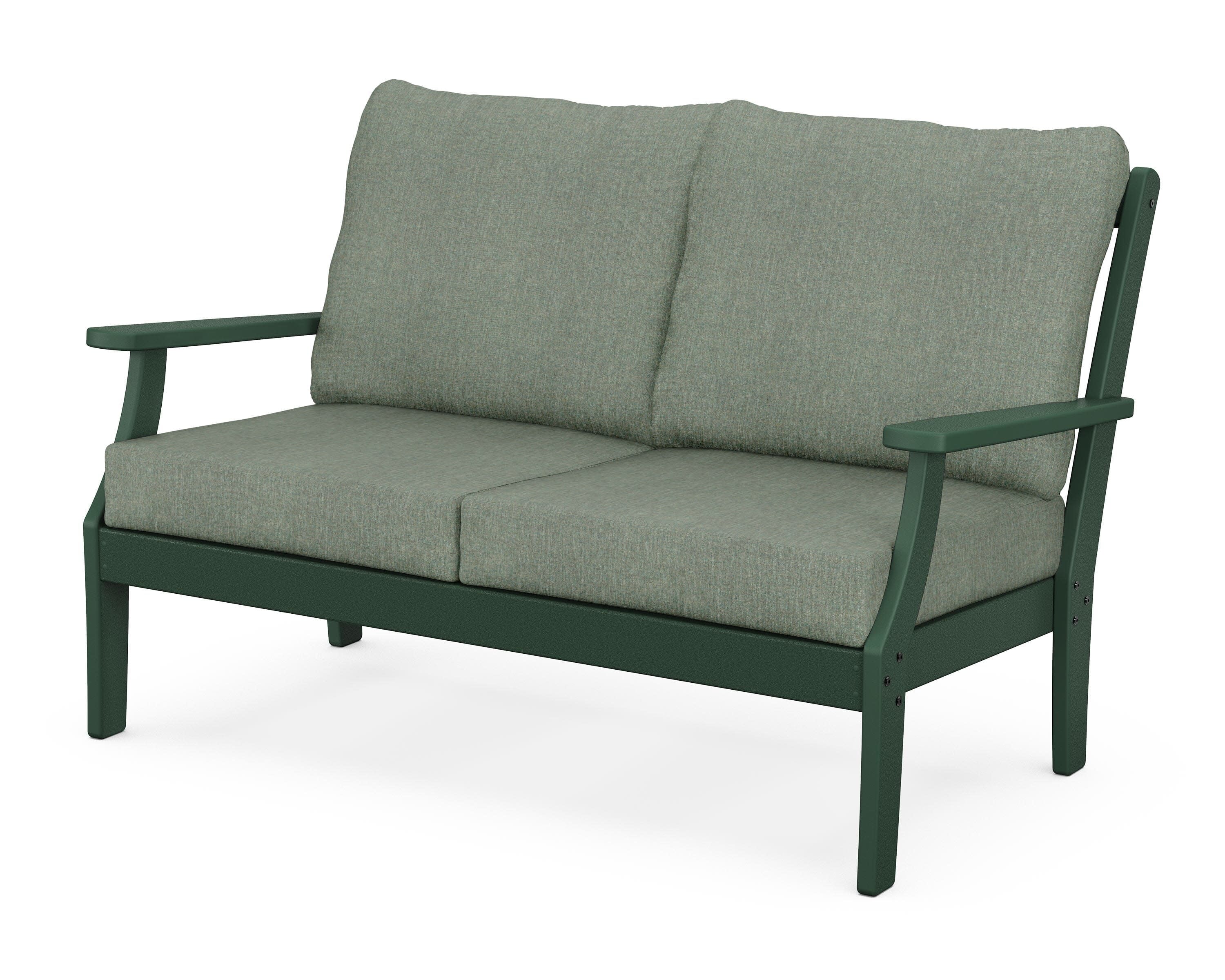 Braxton Deep Seating Loveseat in Green / Cast Sage