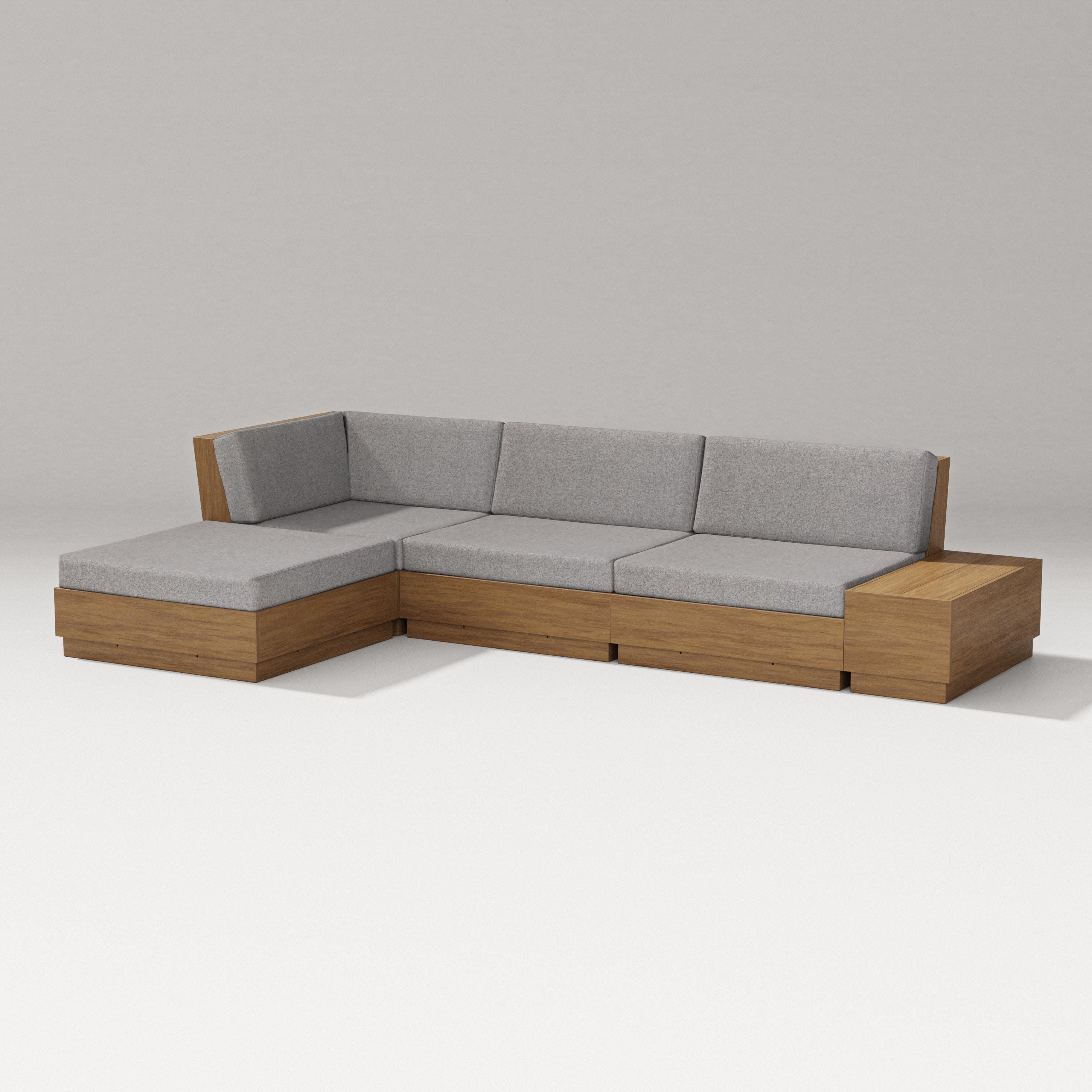 Elevate Chaise Sectional in Natural / Grey Mist