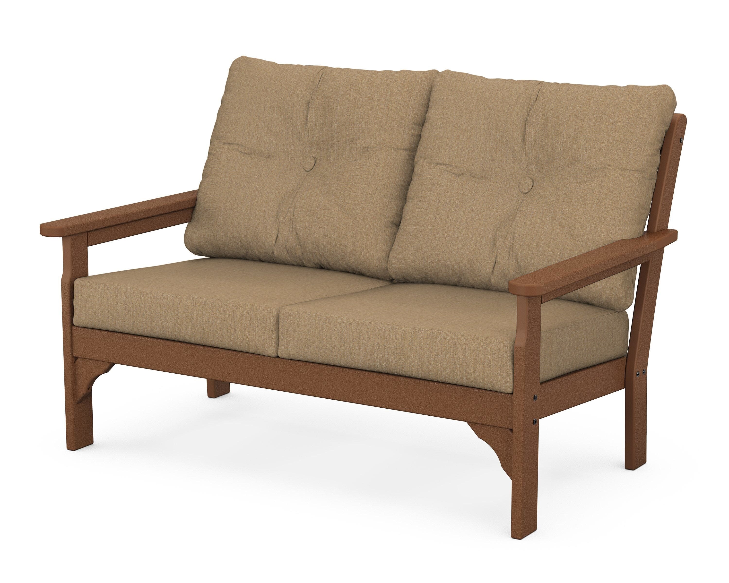 Vineyard Deep Seating Loveseat in Teak / Sesame