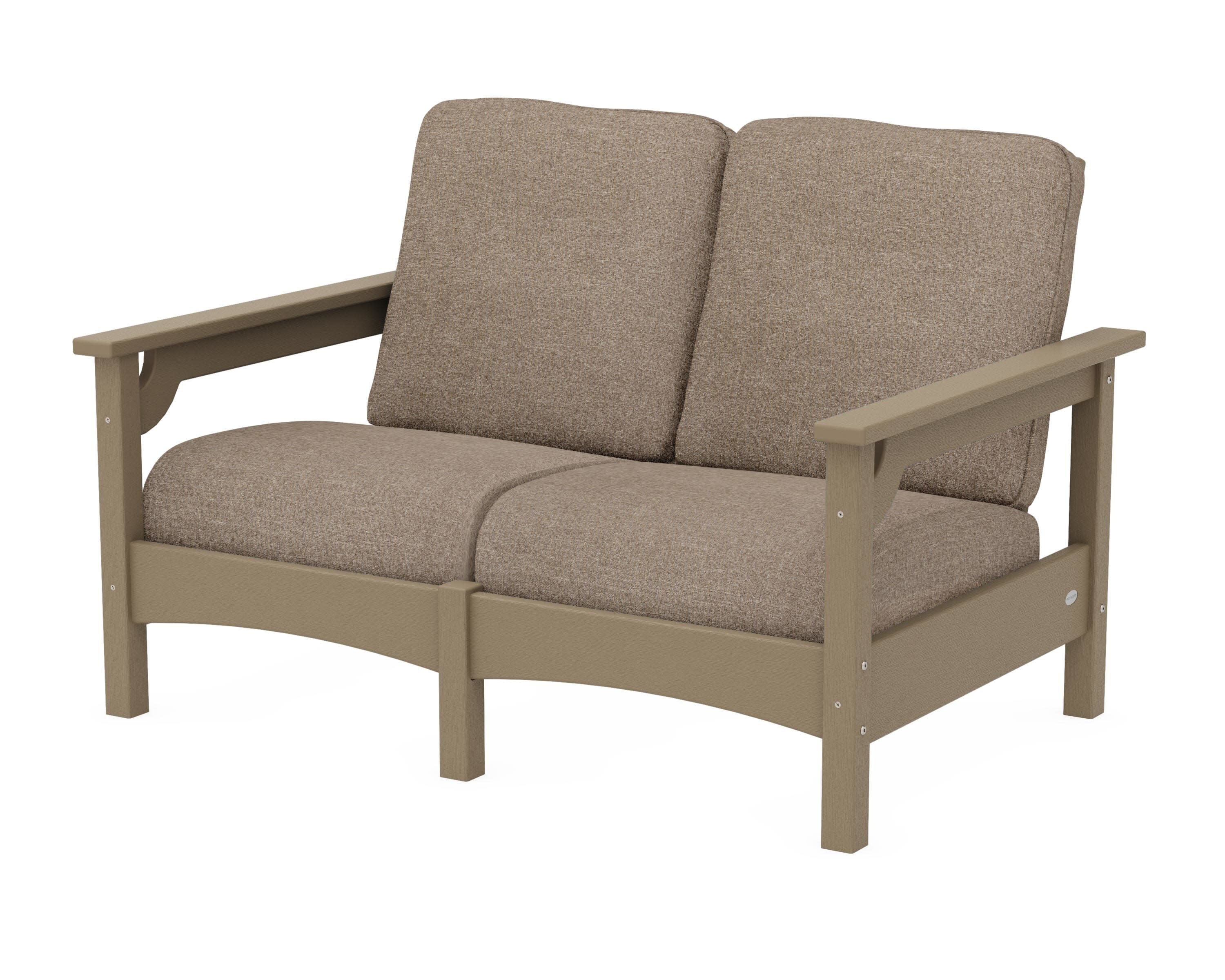 Club Loveseat in Vintage Sahara / Spiced Burlap