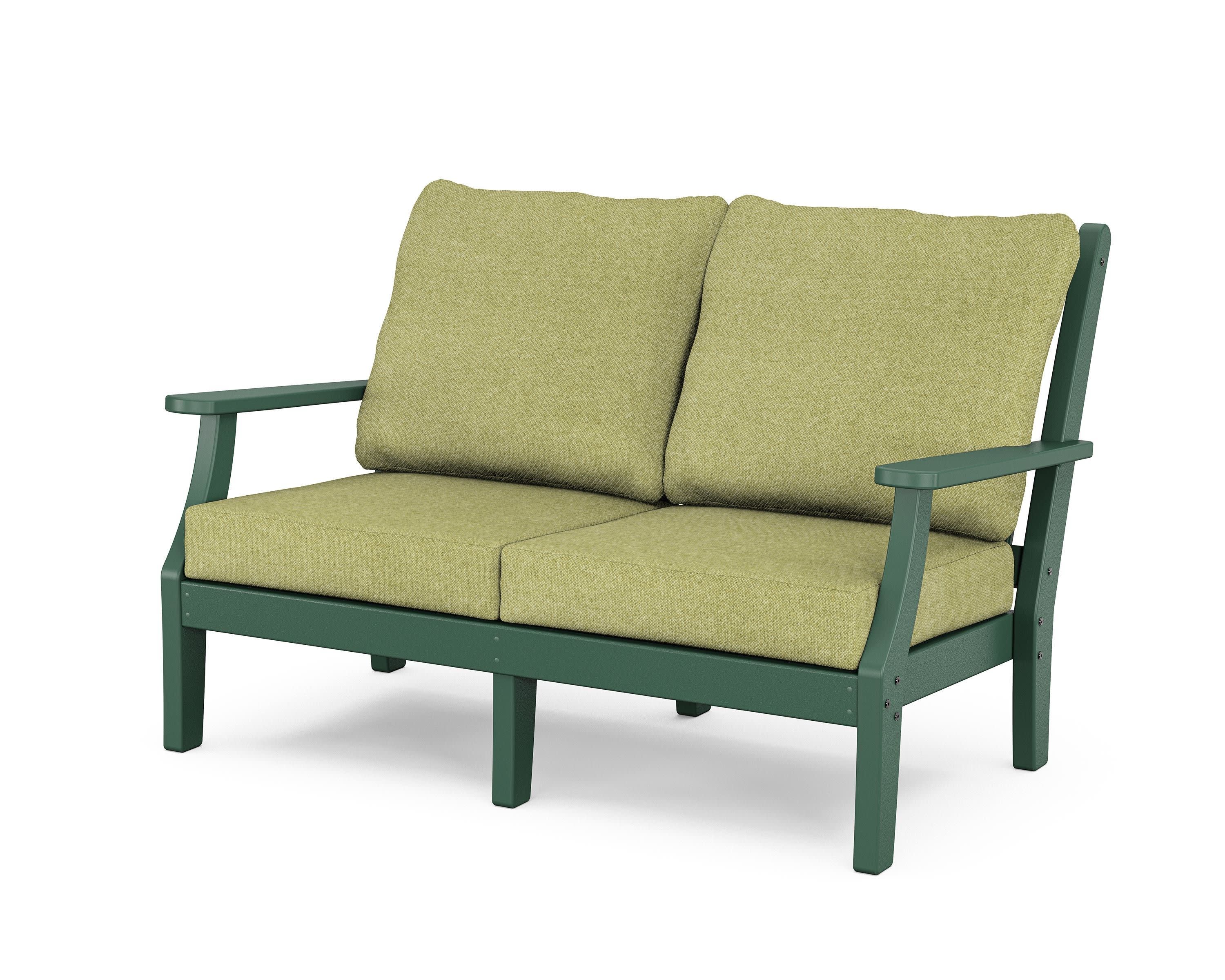 Wovendale Deep Seating Loveseat in Green / Chartreuse Boucle