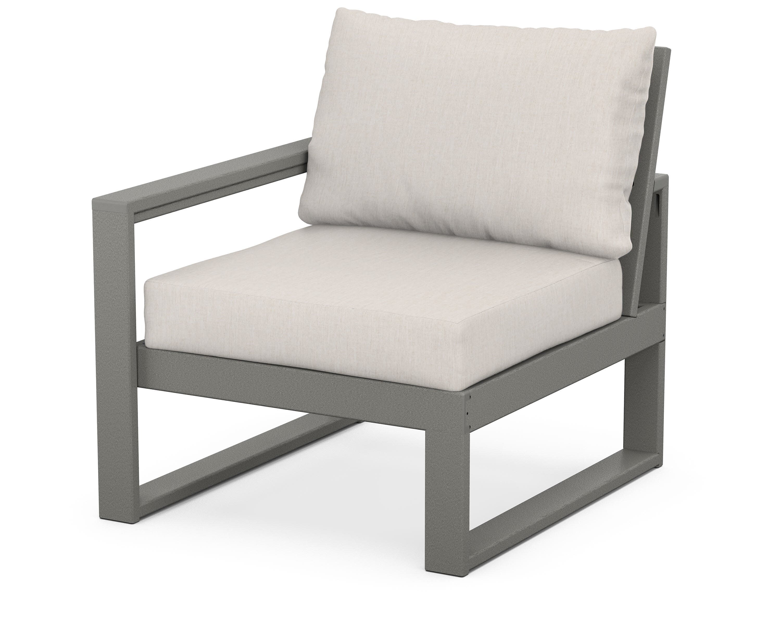 EDGE Modular Left Arm Chair in Slate Grey / Cast Ash