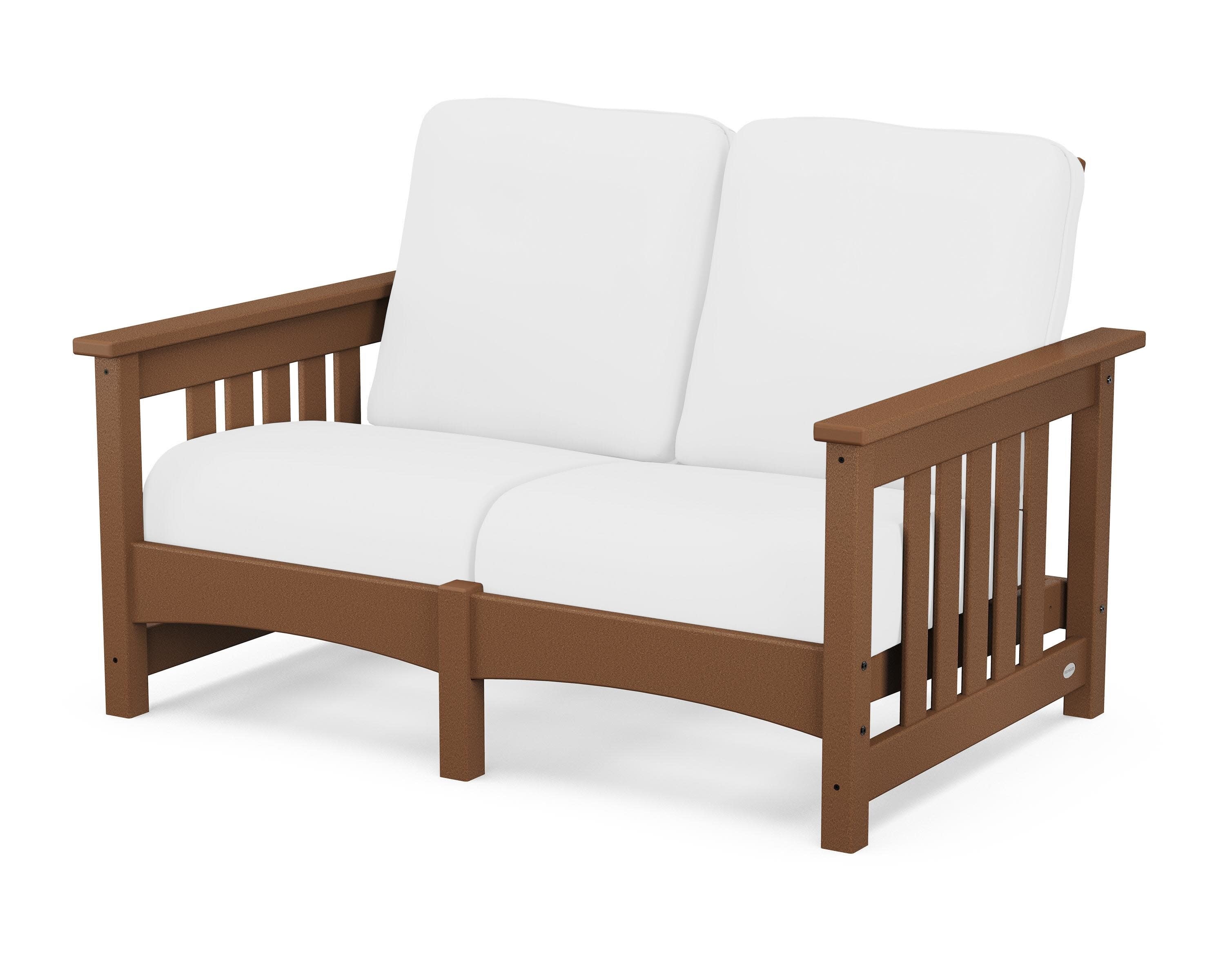 Club Mission Loveseat in Teak / Natural