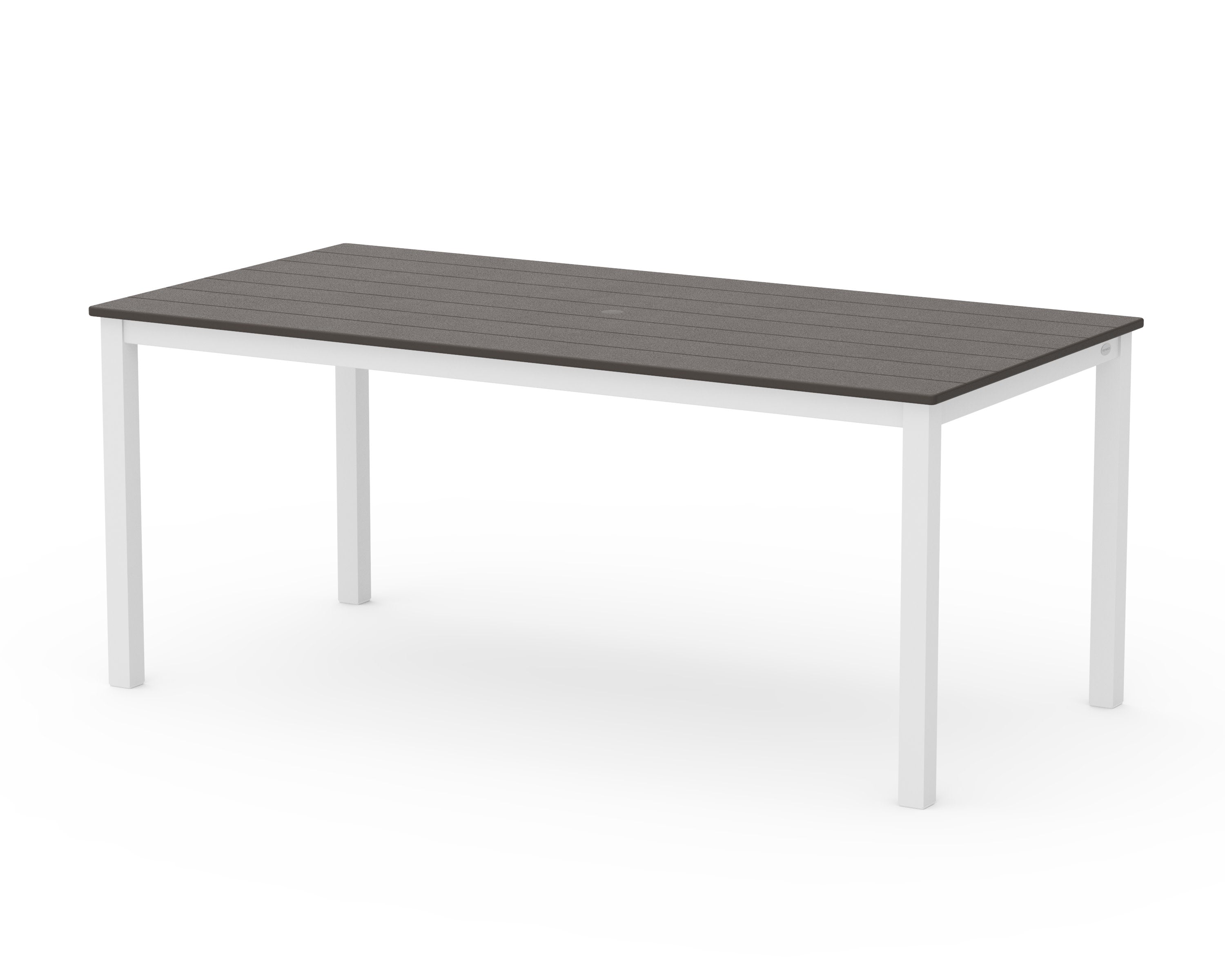 Main Street 36" x 72" Dining Table in White / Vintage Coffee