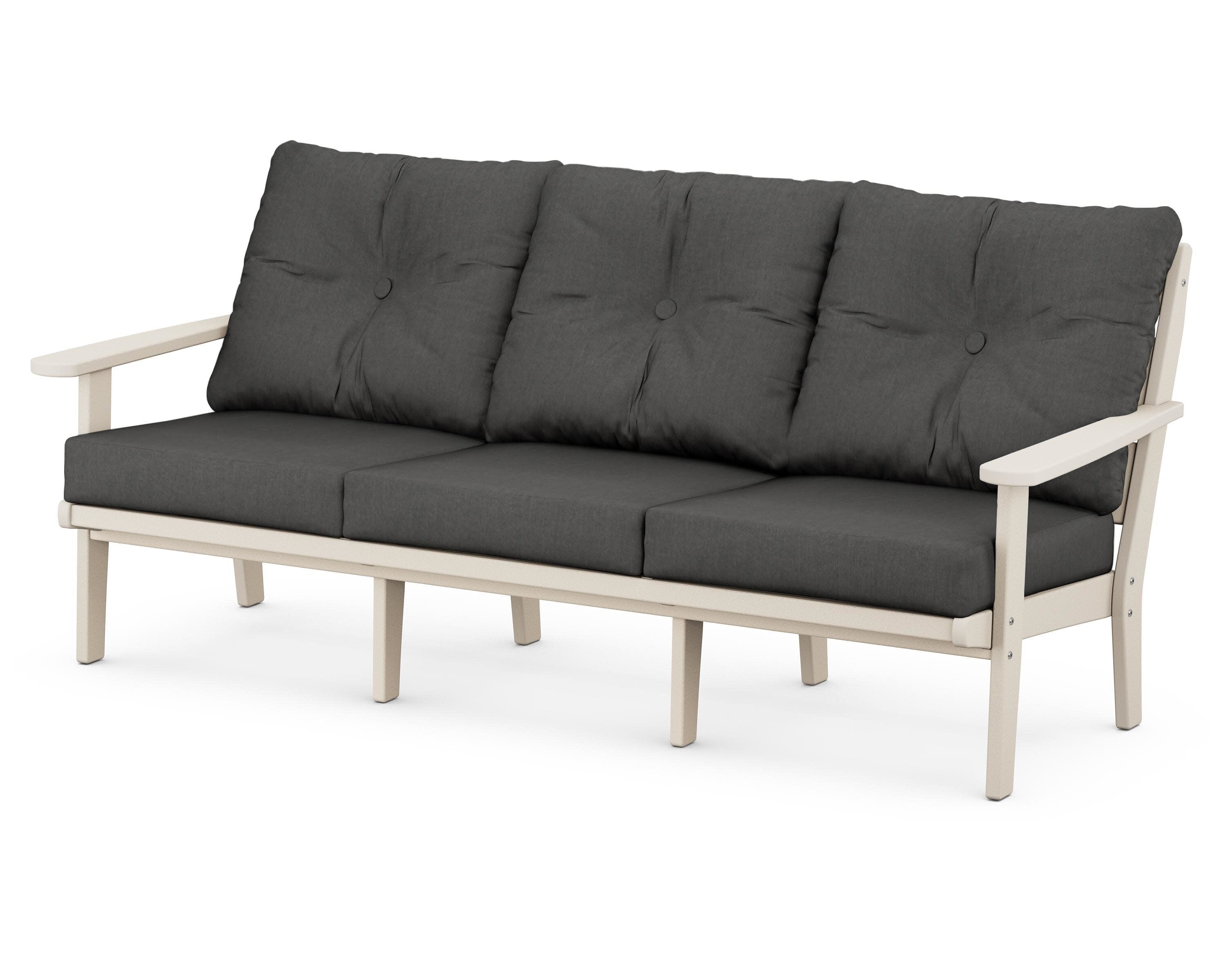 Lakeside Deep Seating Sofa in Sand / Spectrum Carbon