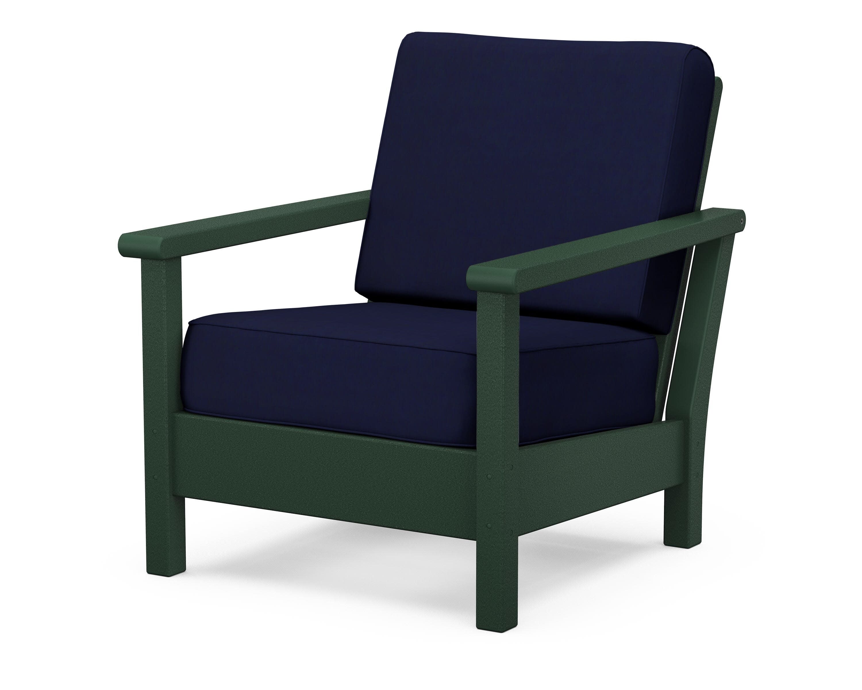 Harbour Deep Seating Chair in Green / Navy