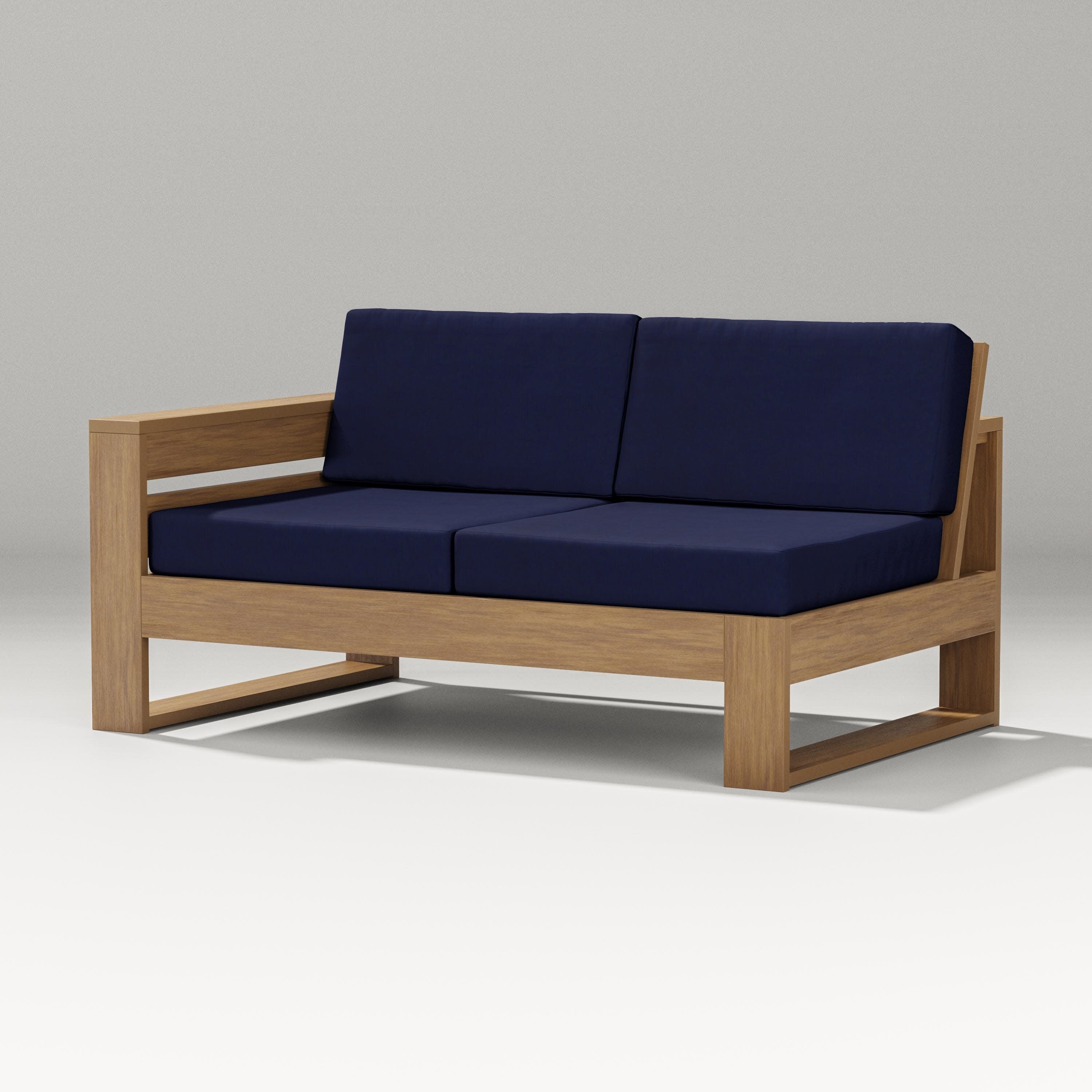 Latitude Modular Left Arm Loveseat in Natural / Navy