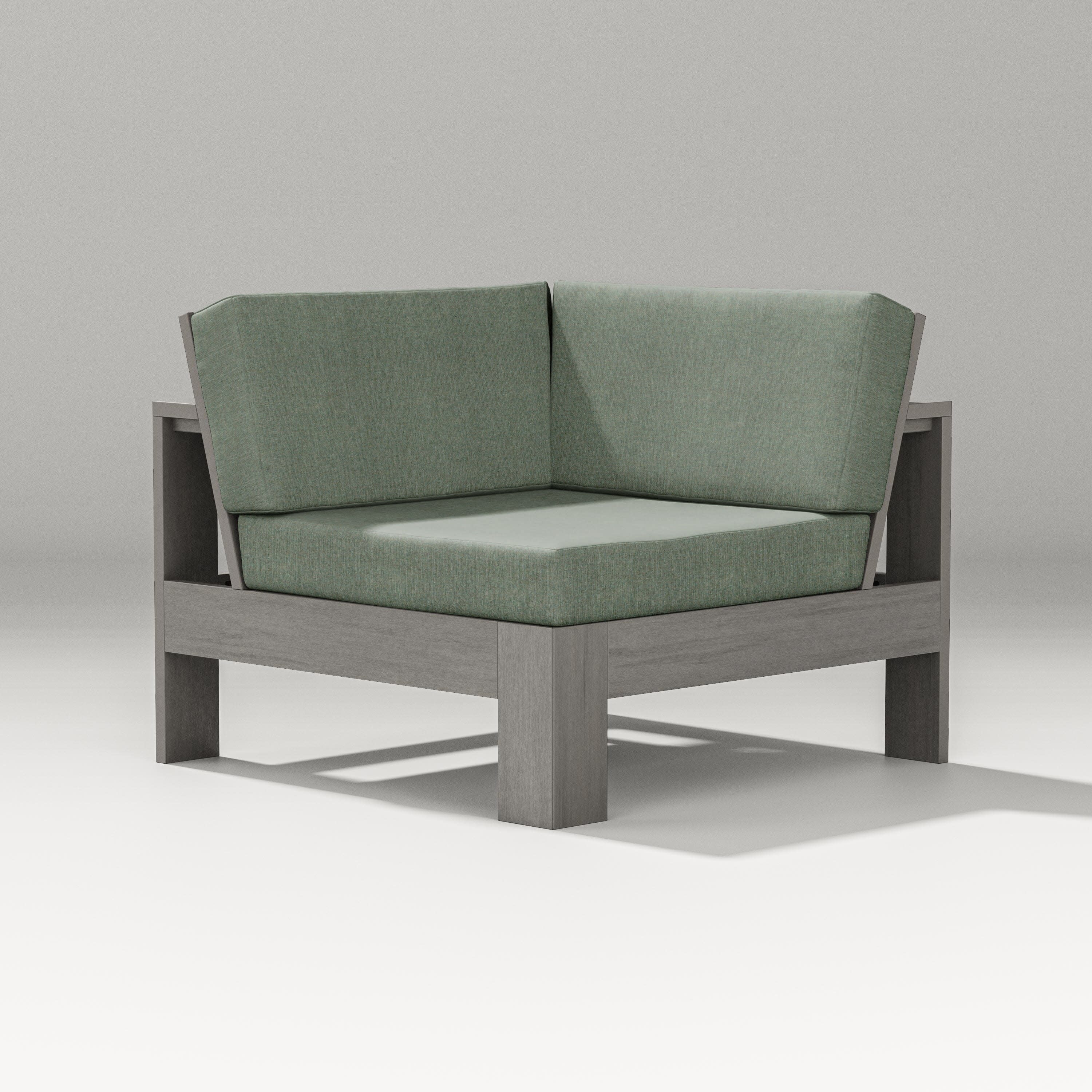 Latitude Modular Corner Chair in Driftwood / Cast Sage