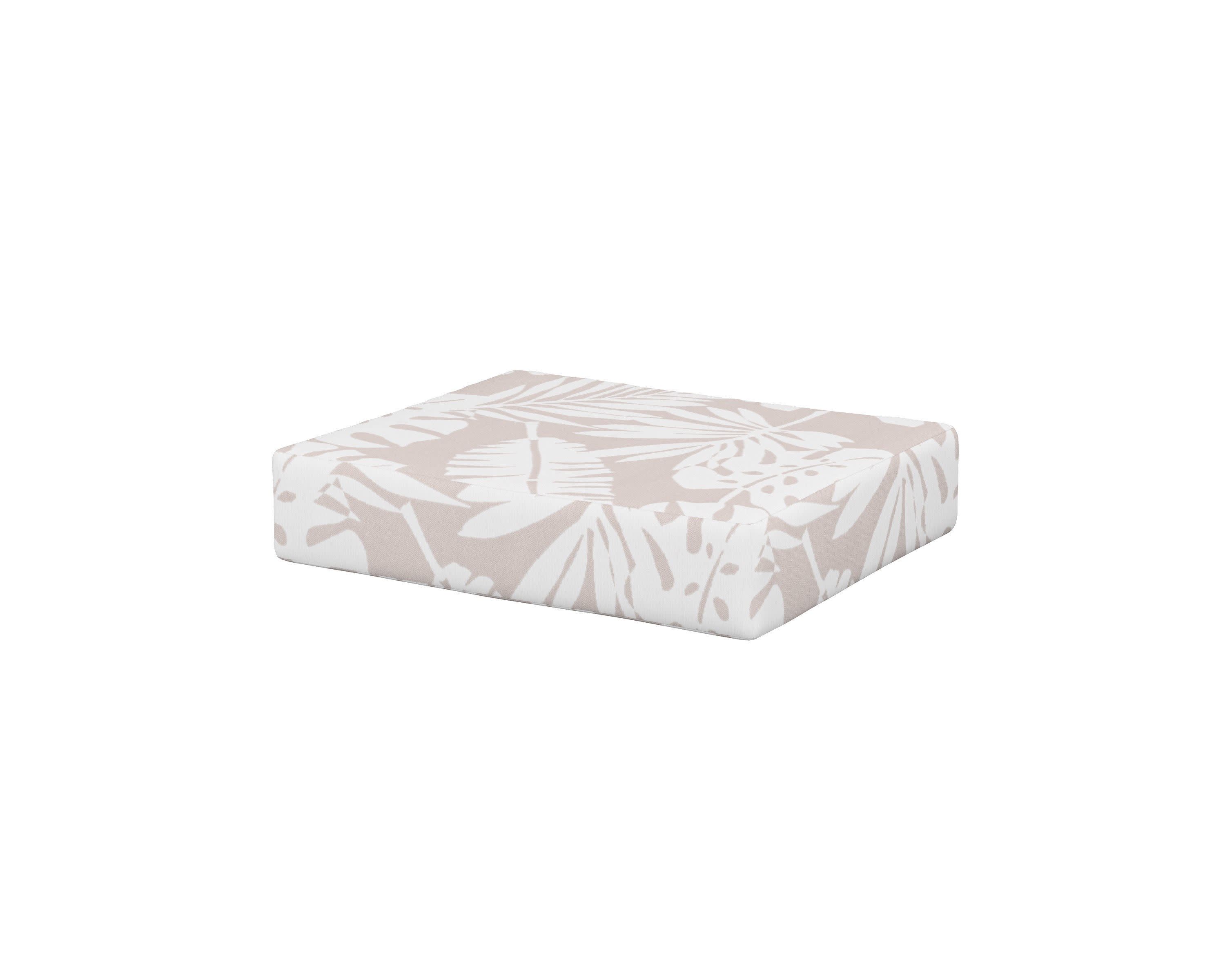Acadia Ottoman Cushion in Leaf Dune Burlap