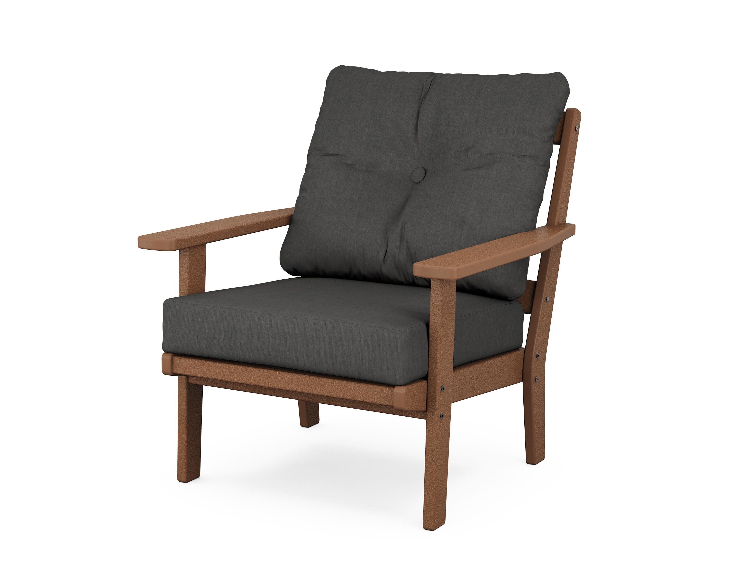 Oxford Deep Seating Chair in Teak / Spectrum Carbon