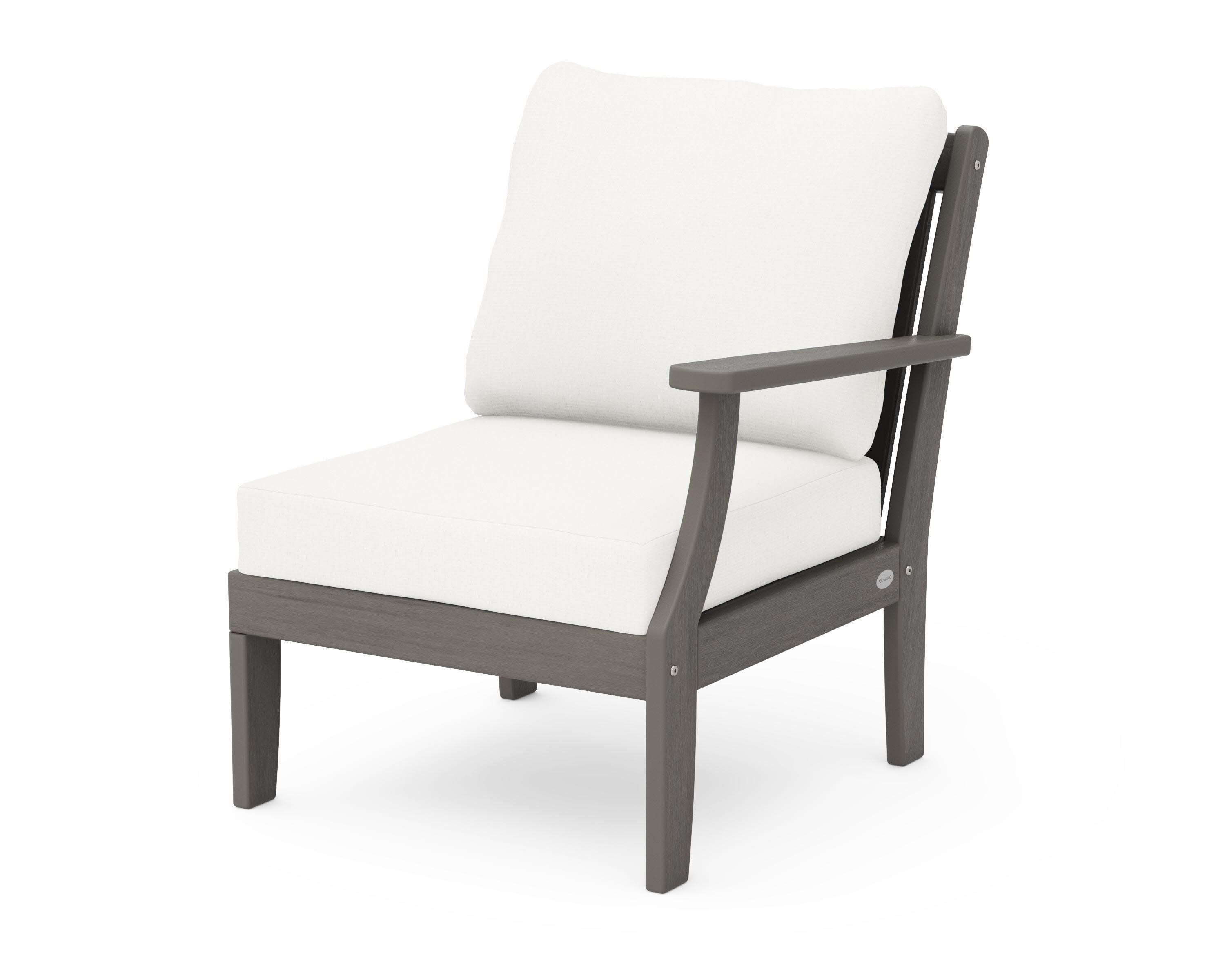 Braxton Modular Right Arm Chair in Driftwood / Natural Linen