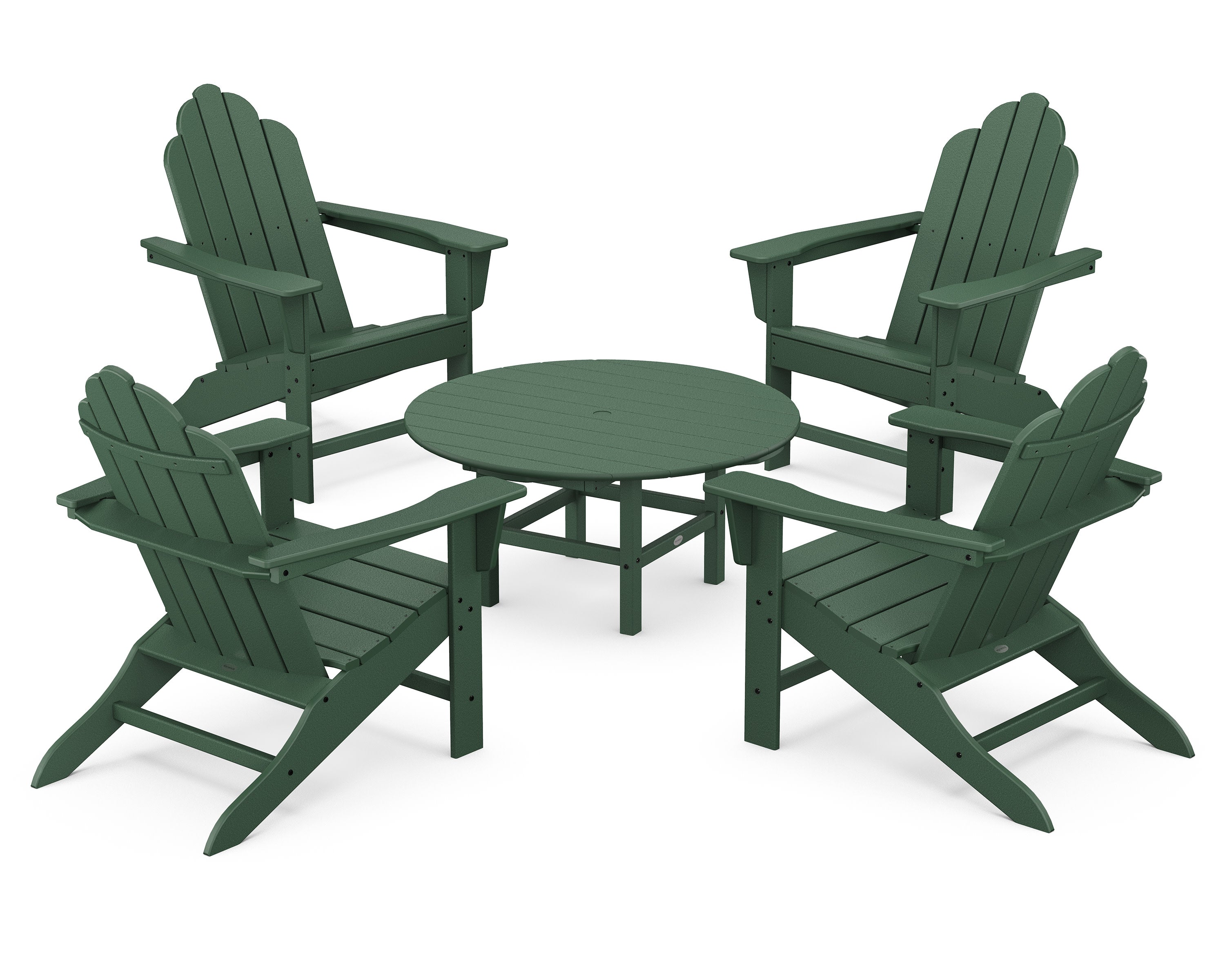 Long Island Adirondack 5-Piece Conversation Group in Green