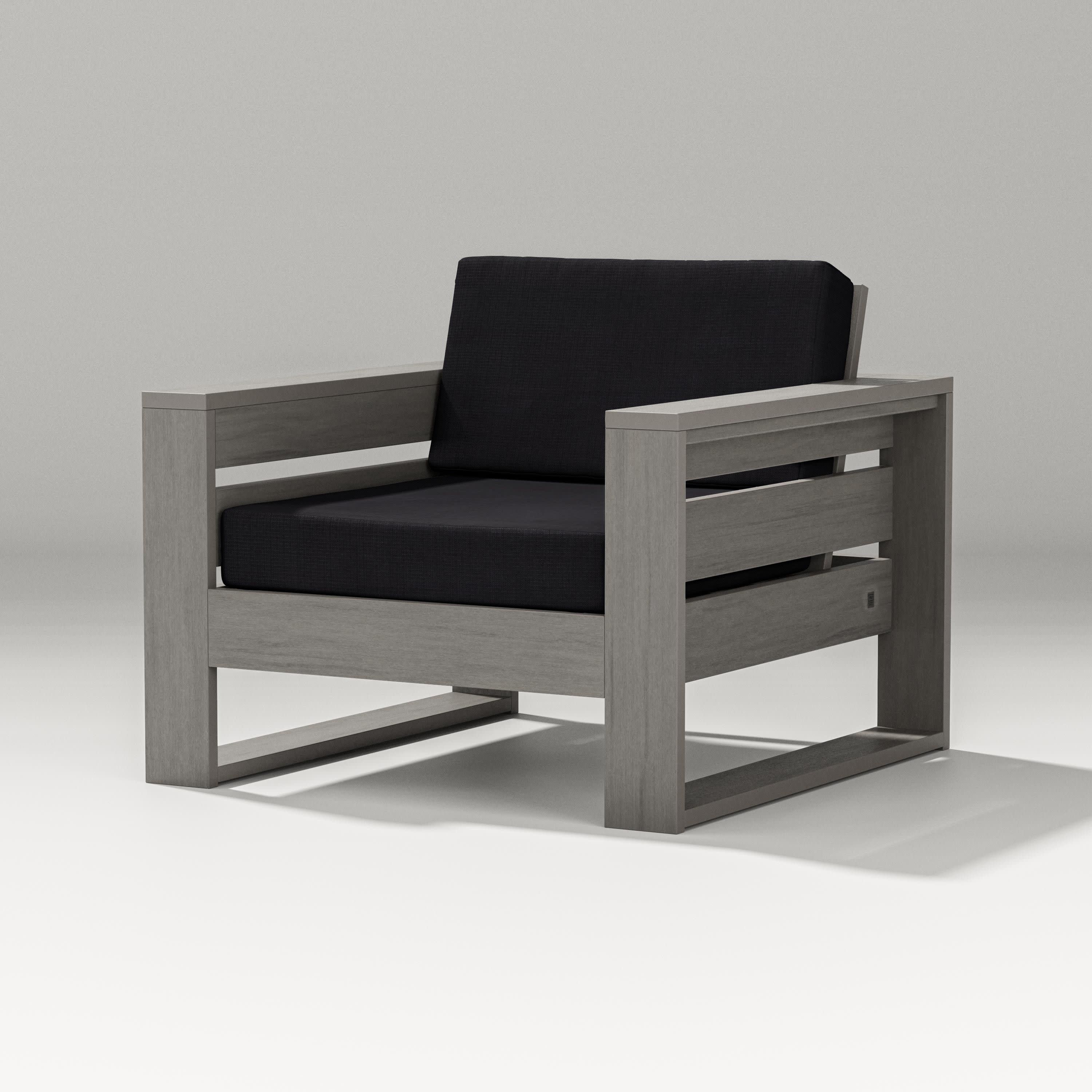 Latitude Lounge Chair in Driftwood / Midnight Linen