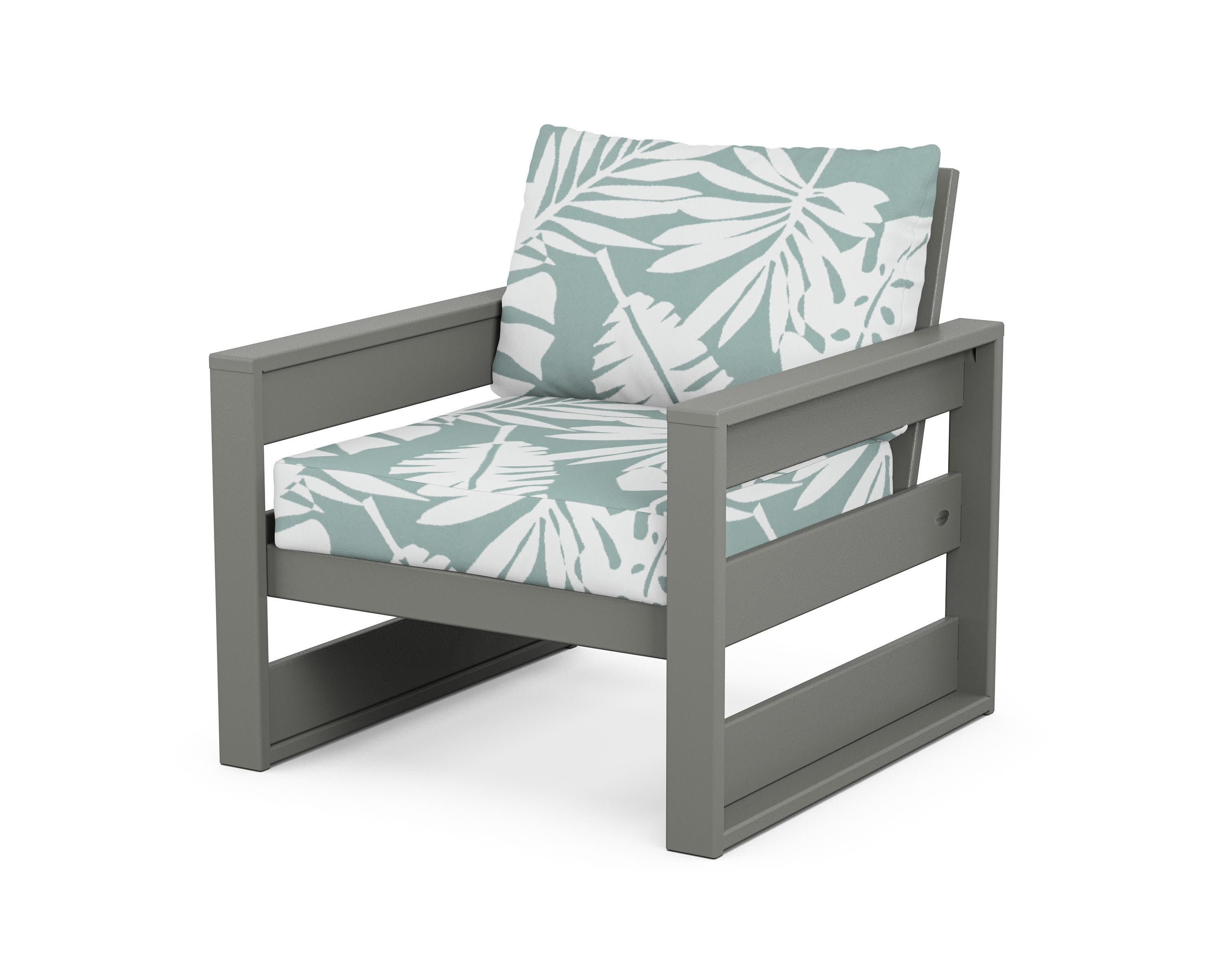 Westport Club Chair in Slate Grey / Leaf Glacier Spa