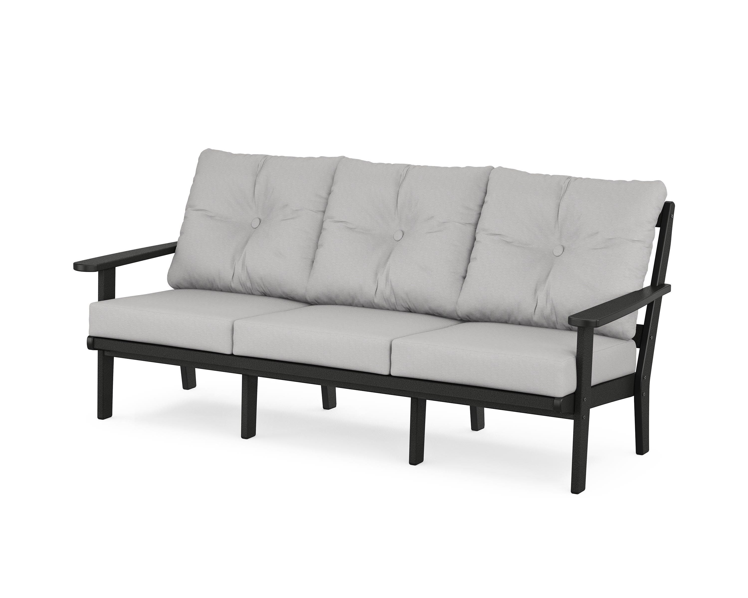 Mission Deep Seating Sofa in Black / Diamond in the Rough