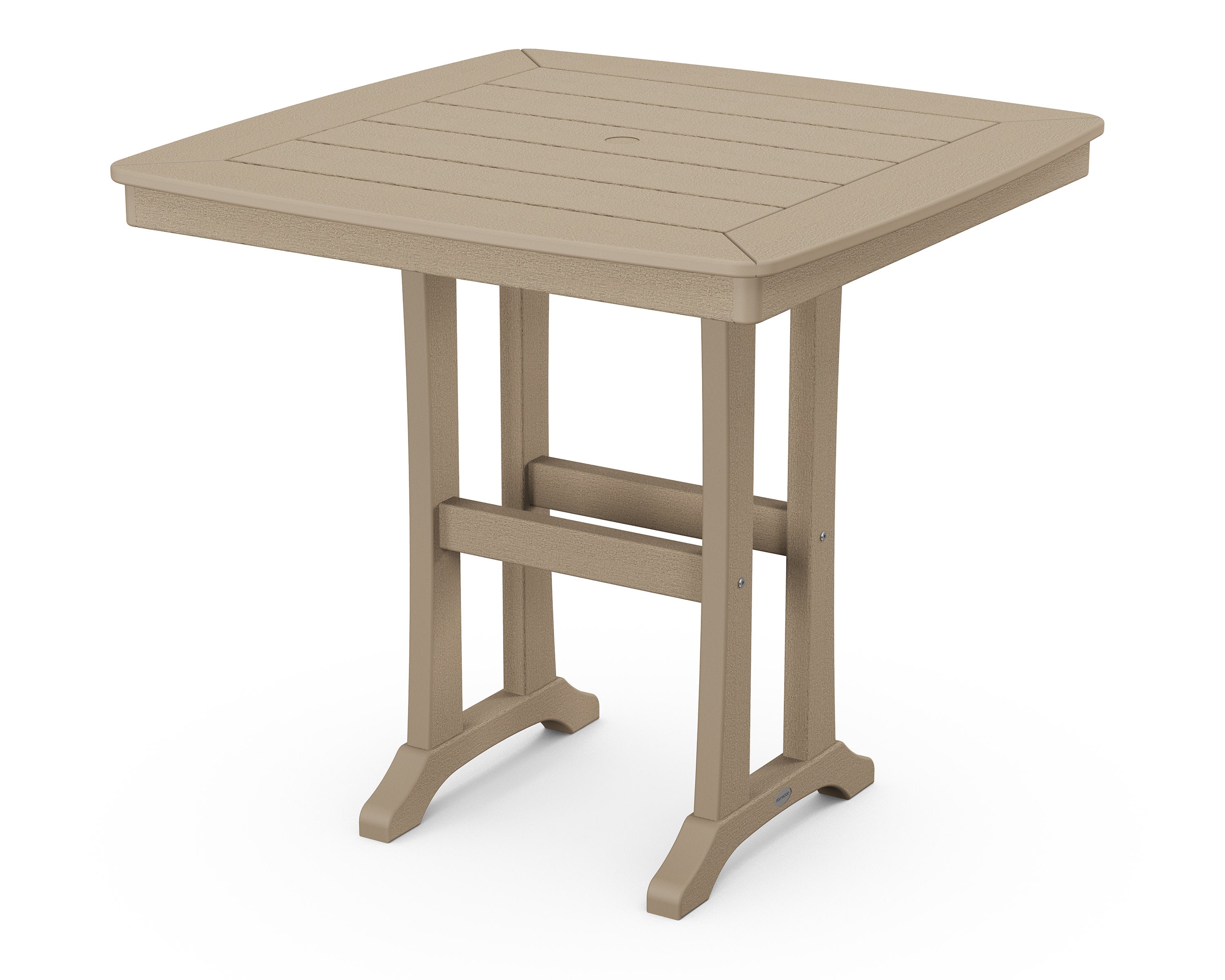 Nautical Trestle 37" Counter Table in Vintage Sahara