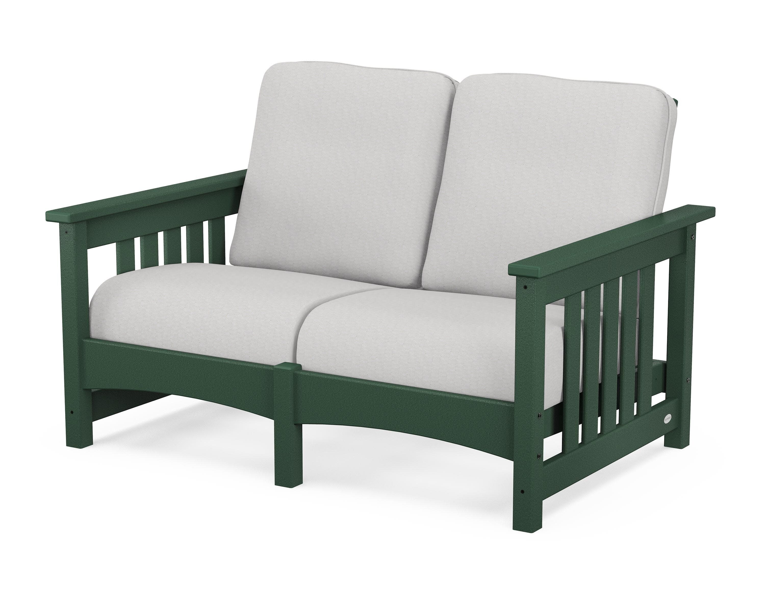 Club Mission Loveseat in Green / Diamond in the Rough