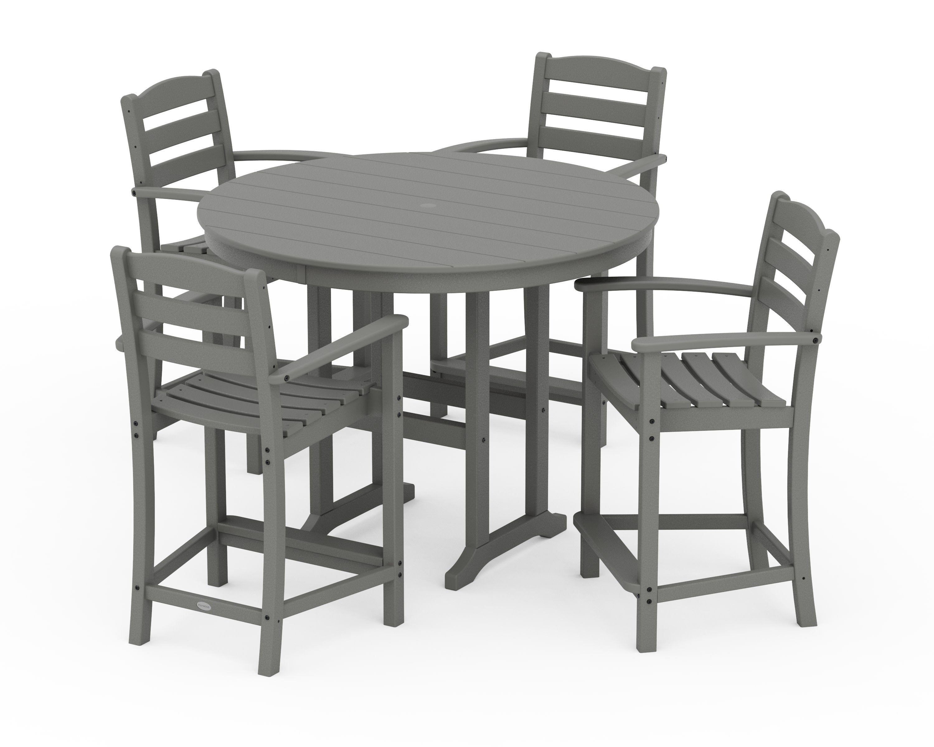 La Casa Café 5-Piece Round Farmhouse Counter Set
