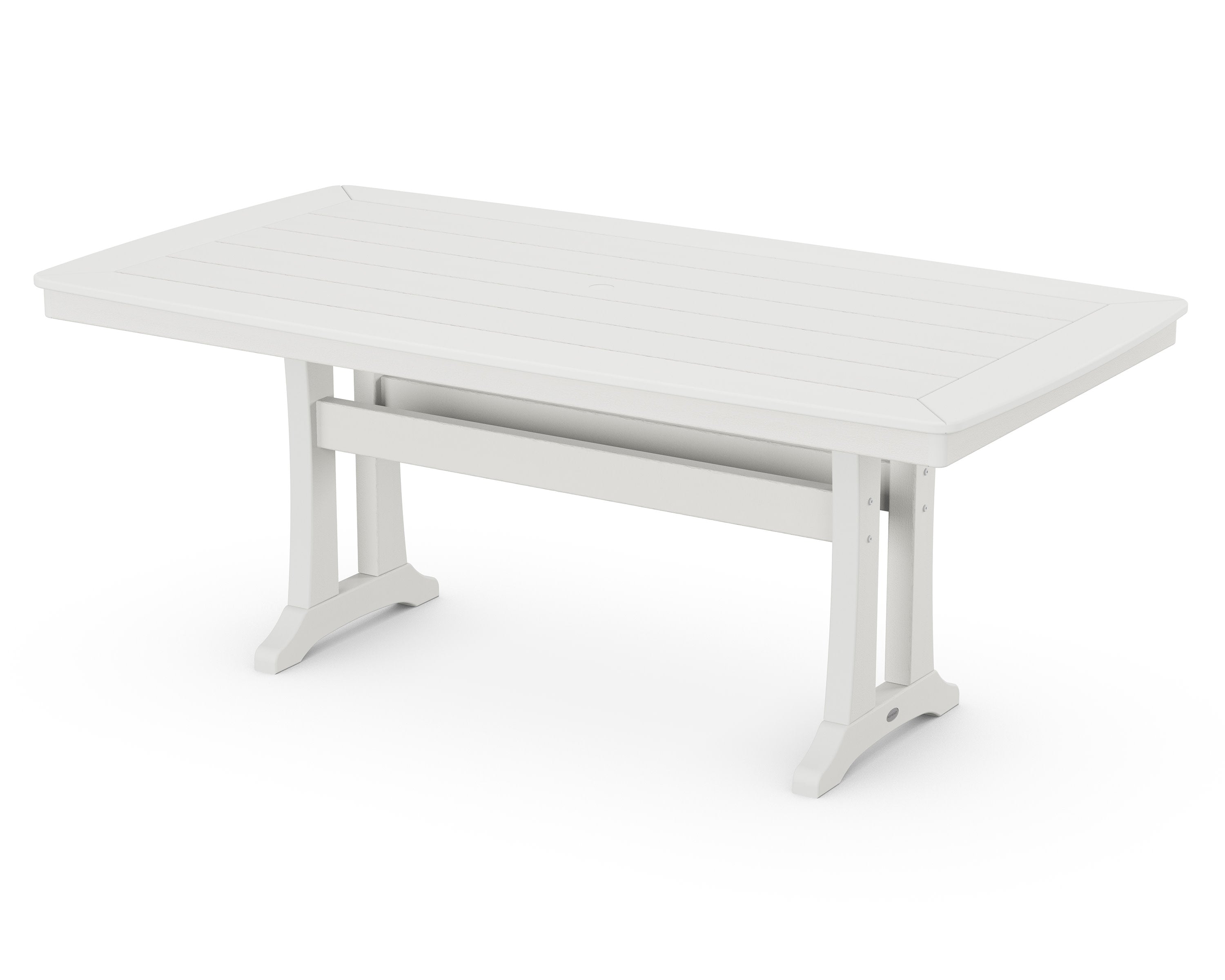 Nautical Trestle 38" x 73" Dining Table in Vintage White