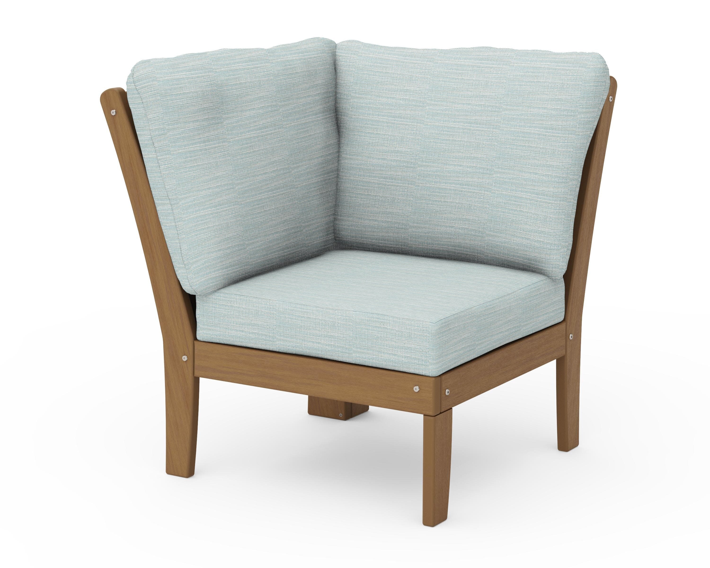 Braxton Modular Corner Chair in Natural / Soothe Mist