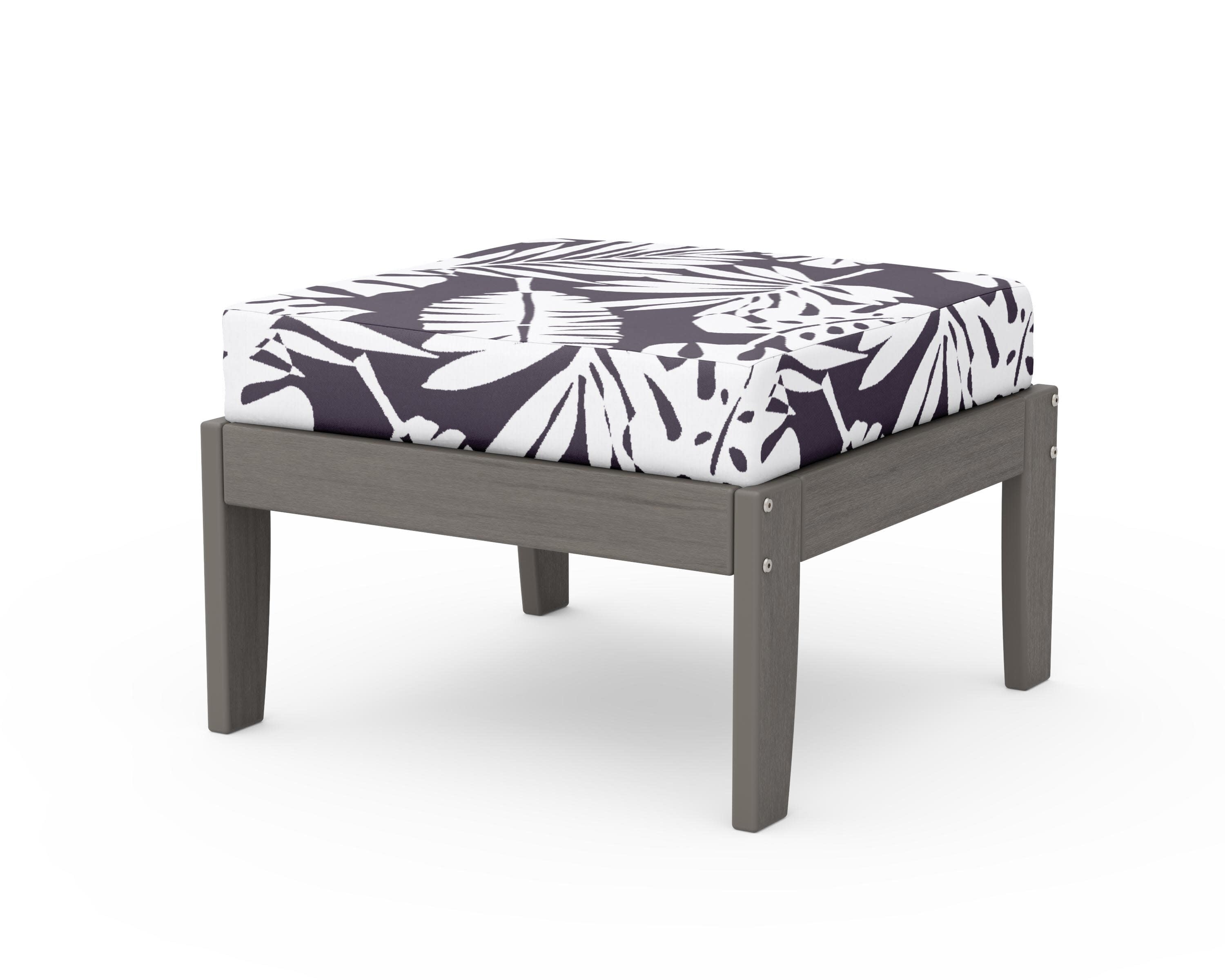 Modular Ottoman - Classic in Driftwood / Leaf Navy