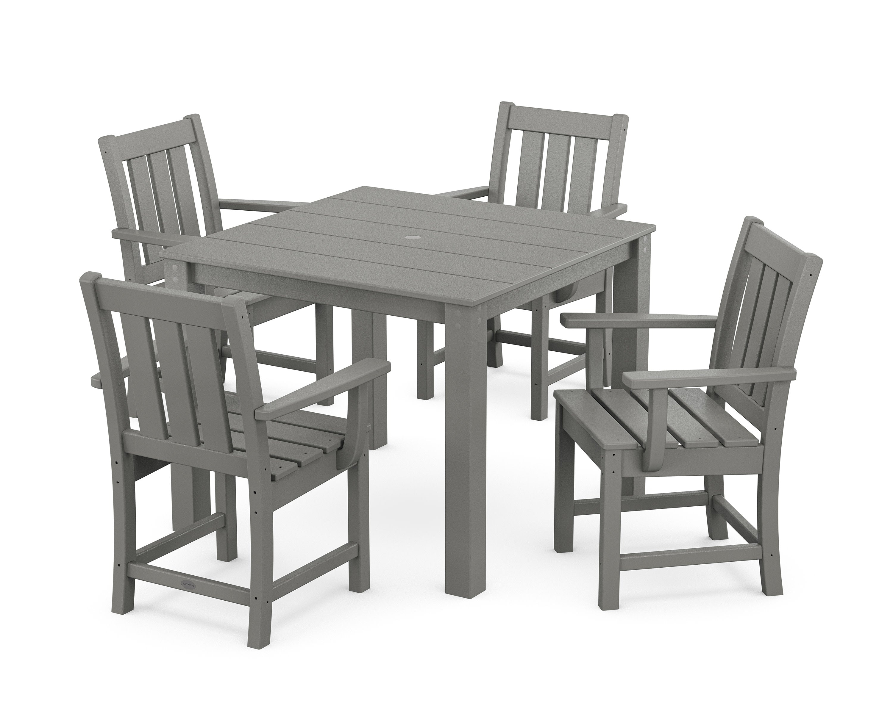 Oxford 5-Piece Parsons Dining Set in Slate Grey