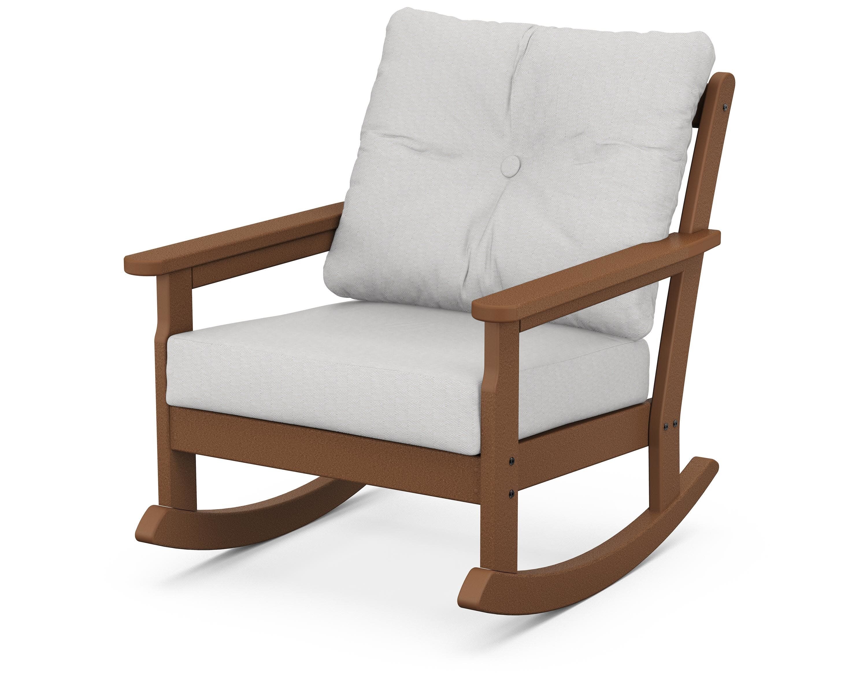 Vineyard Deep Seating Rocking Chair in Teak / Diamond in the Rough