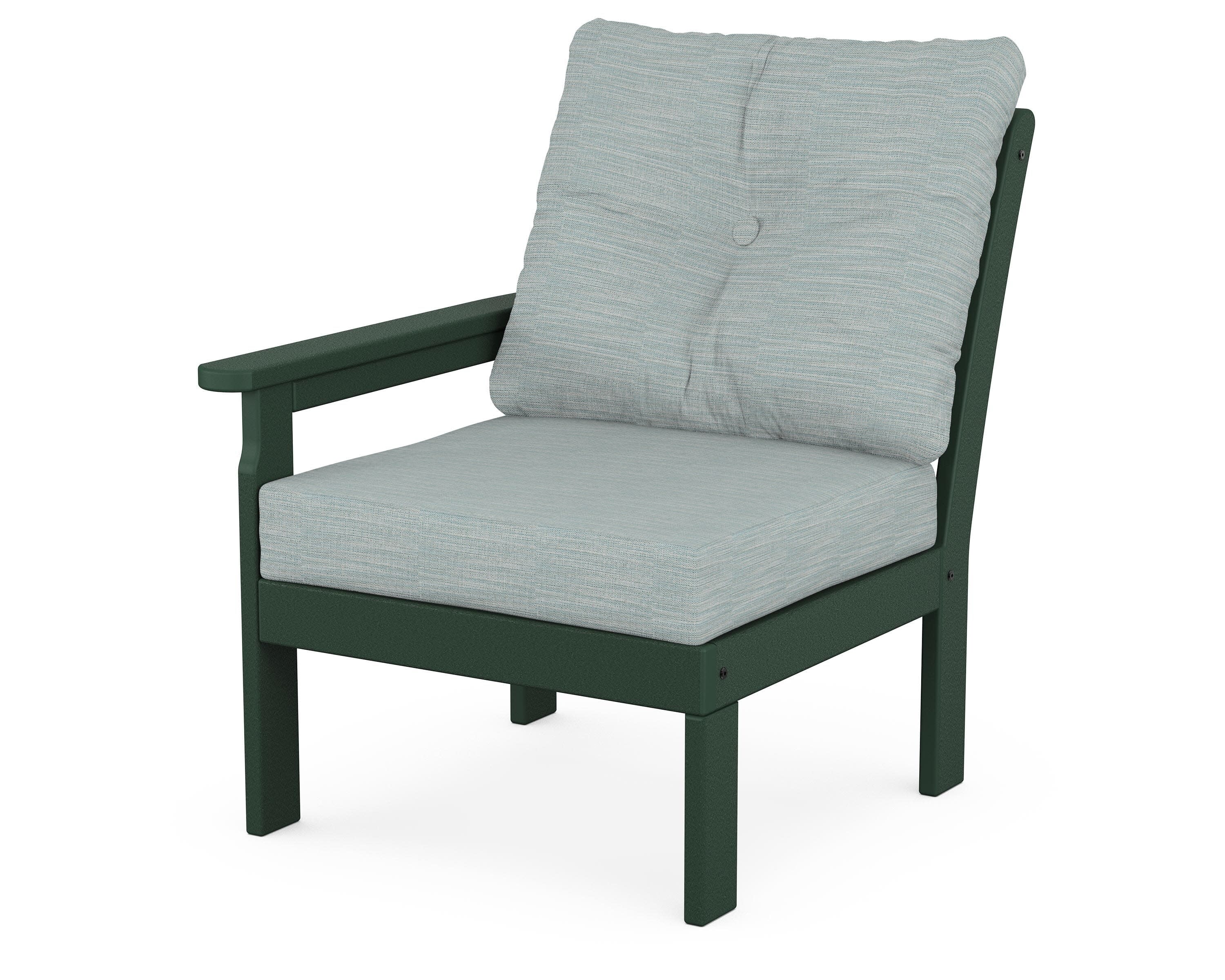 Vineyard Modular Left Arm Chair in Green / Soothe Mist
