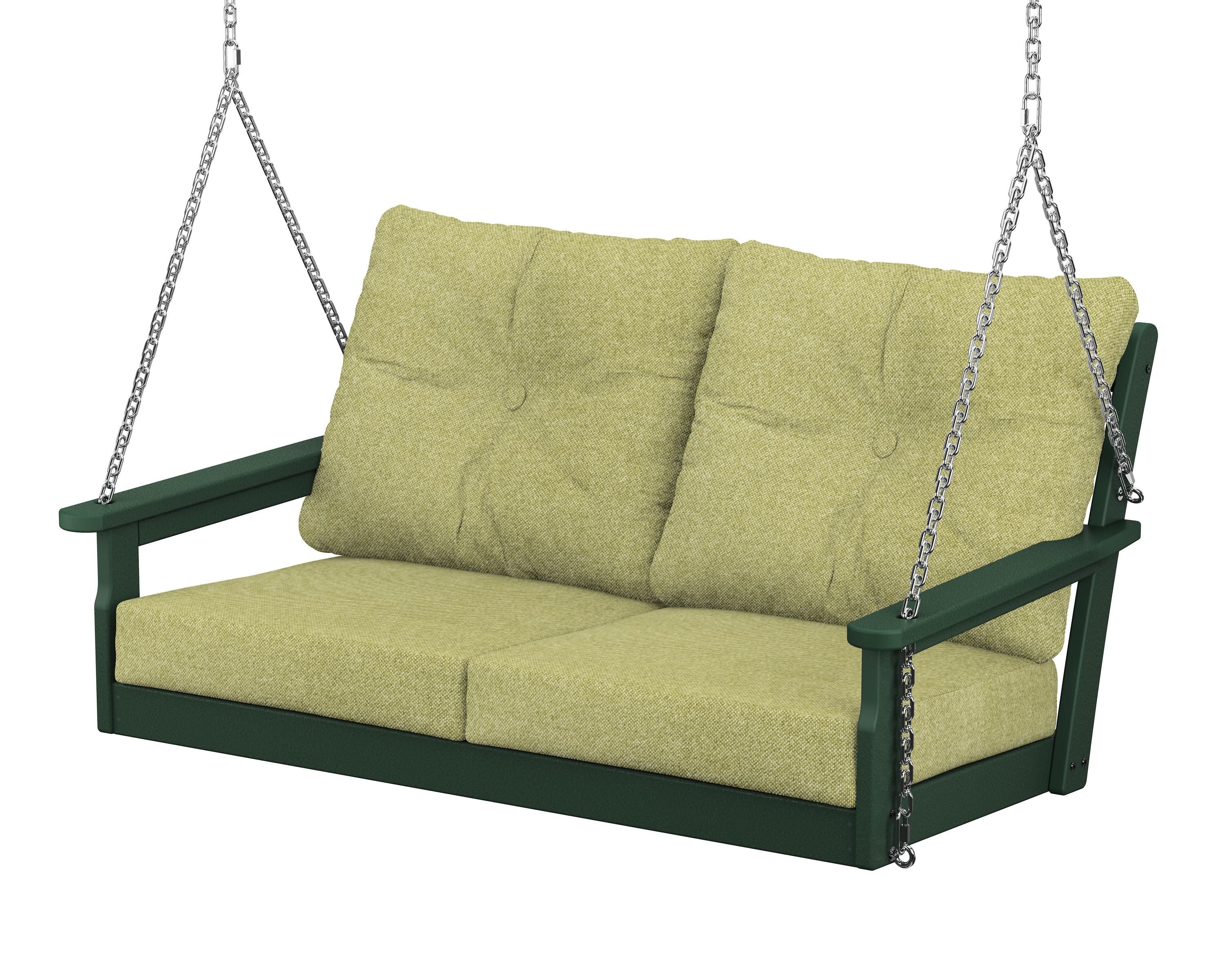 Vineyard Deep Seating Swing in Green / Chartreuse Boucle