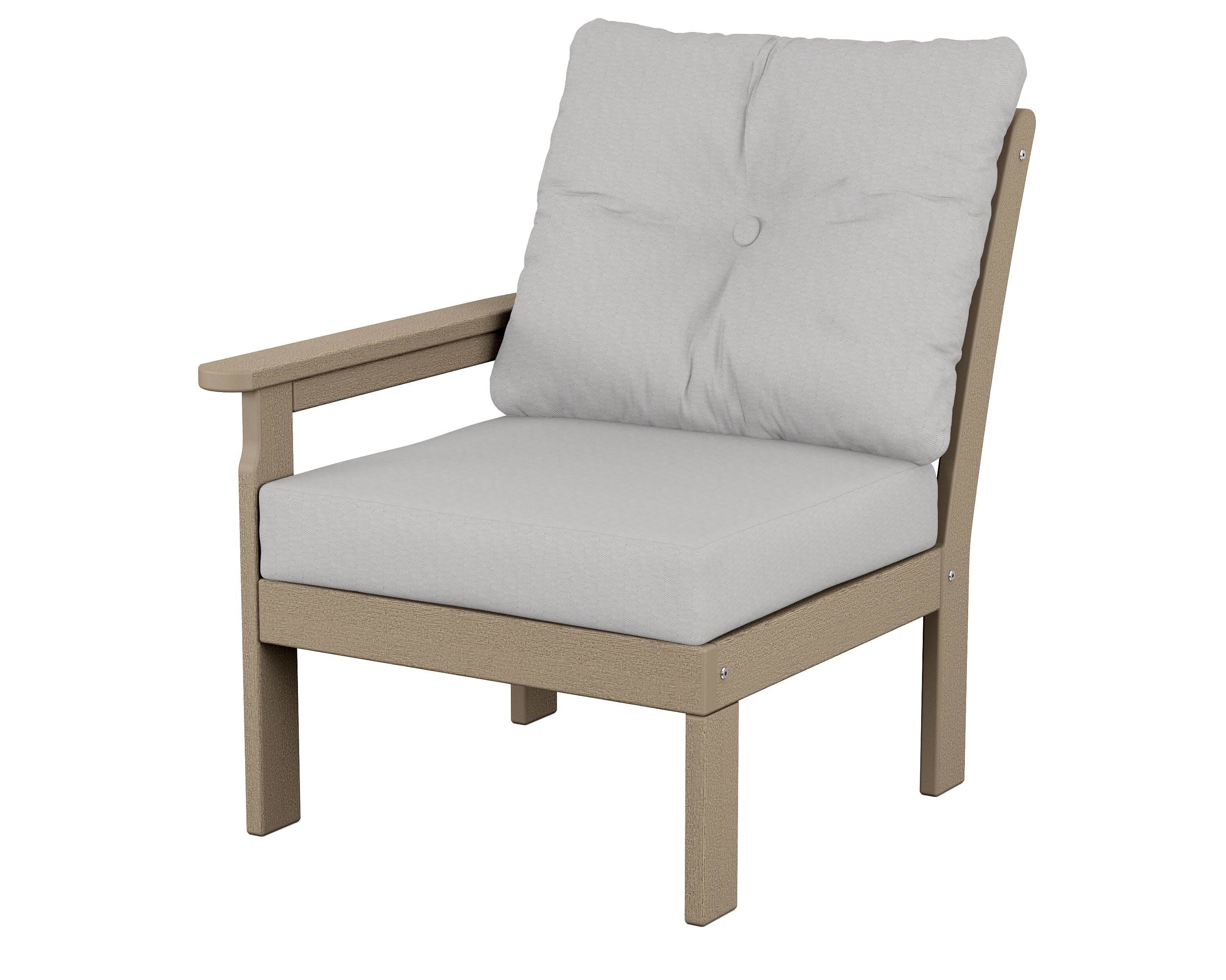 Vineyard Modular Left Arm Chair in Vintage Sahara / Diamond in the Rough