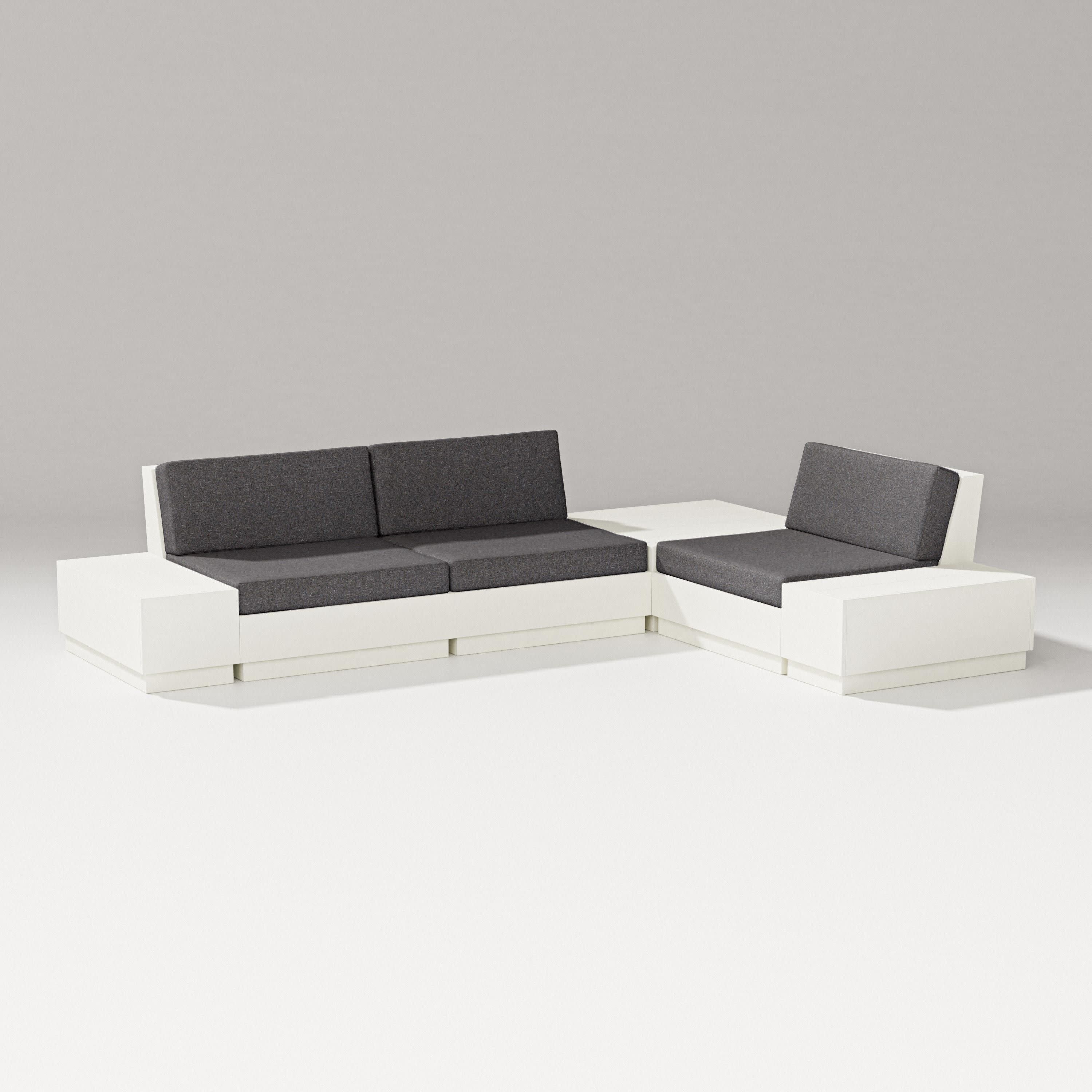 Elevate 6-Piece Corner Sectional in Vintage White / Ash Charcoal