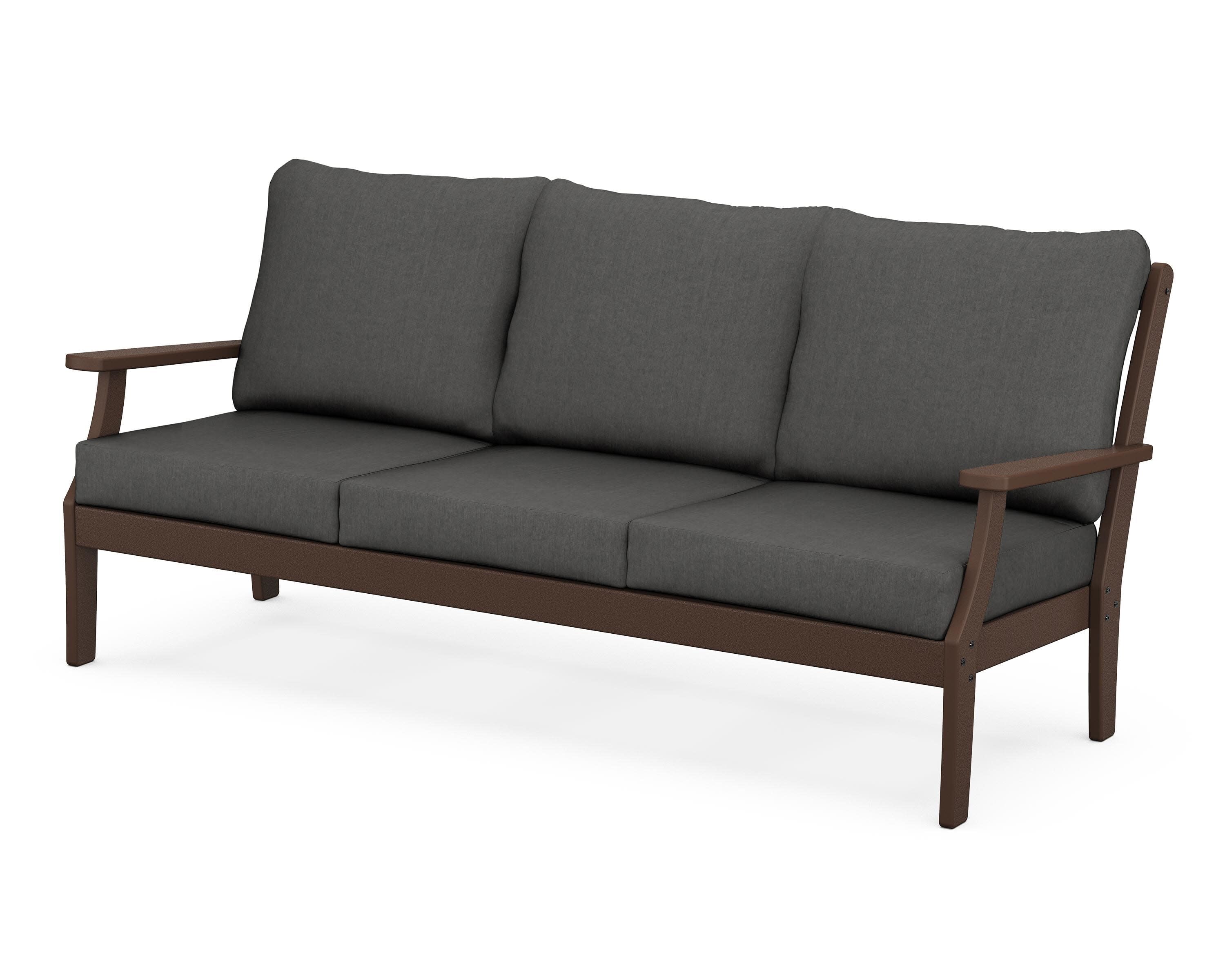Braxton Deep Seating Sofa in Mahogany / Spectrum Carbon