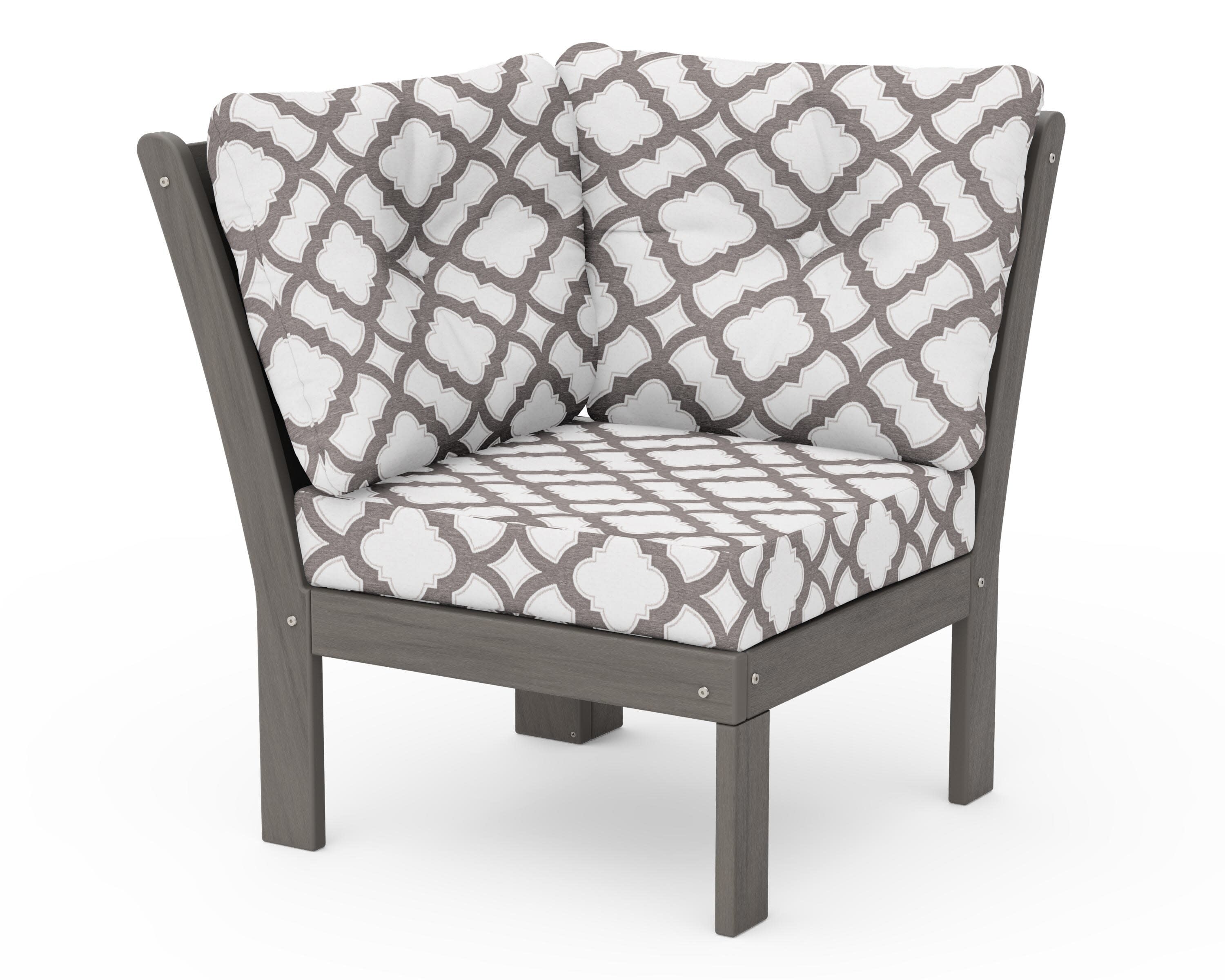 Vineyard Modular Corner Chair in Driftwood / Trellis Grey Mist