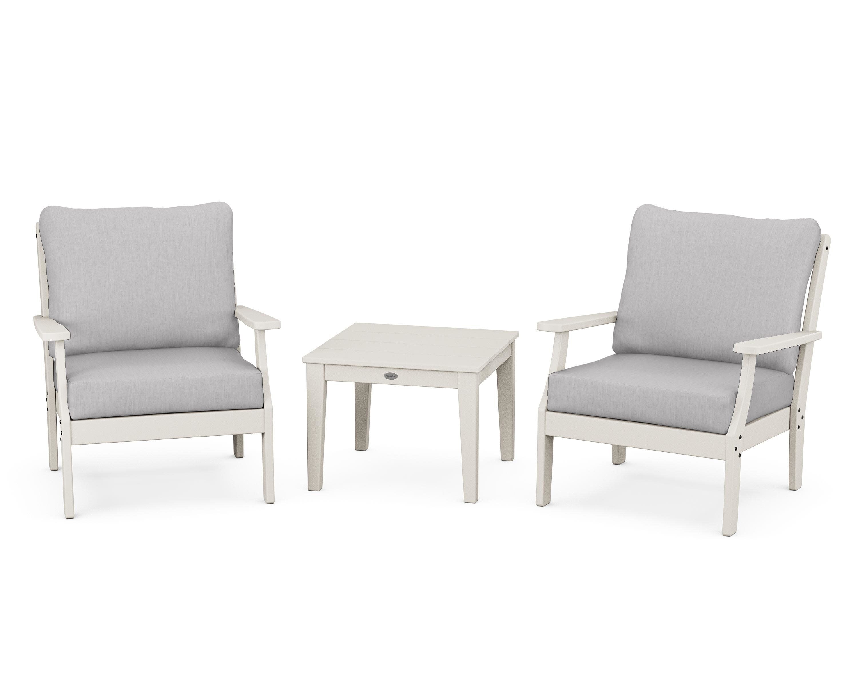 Braxton 3-Piece Deep Seating Set in Sand / Granite