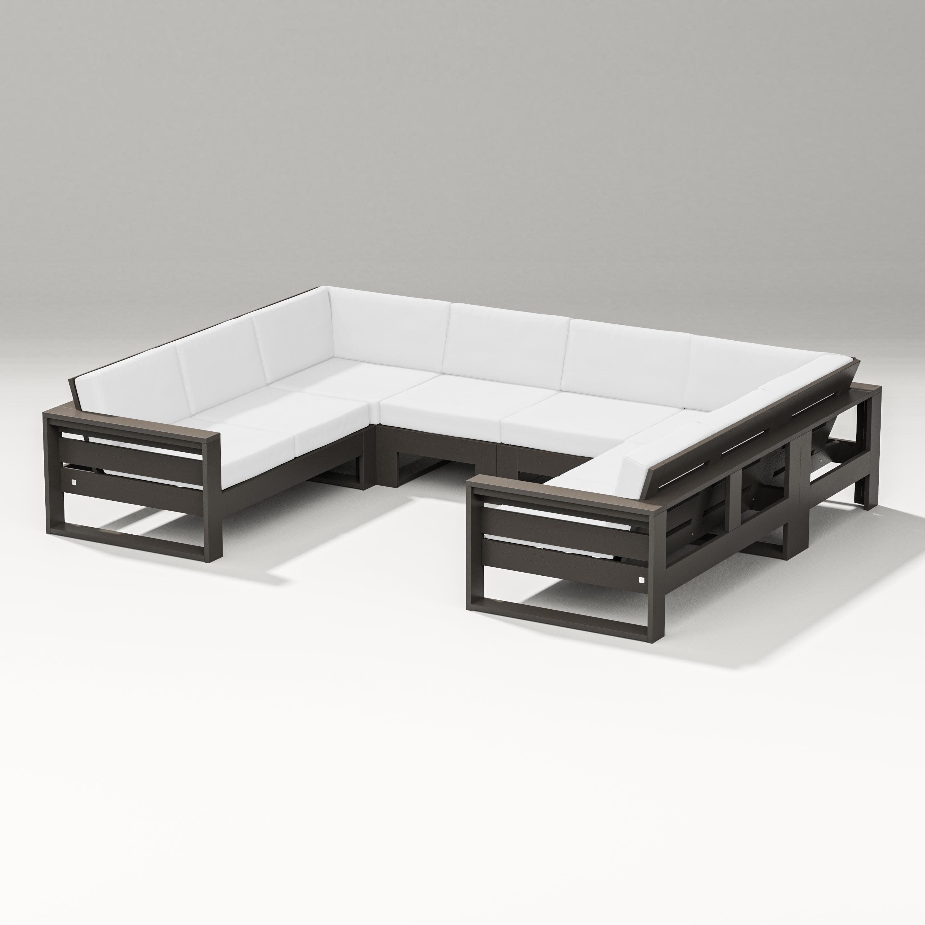 Latitude U-Shaped Sectional in Vintage Coffee / Natural