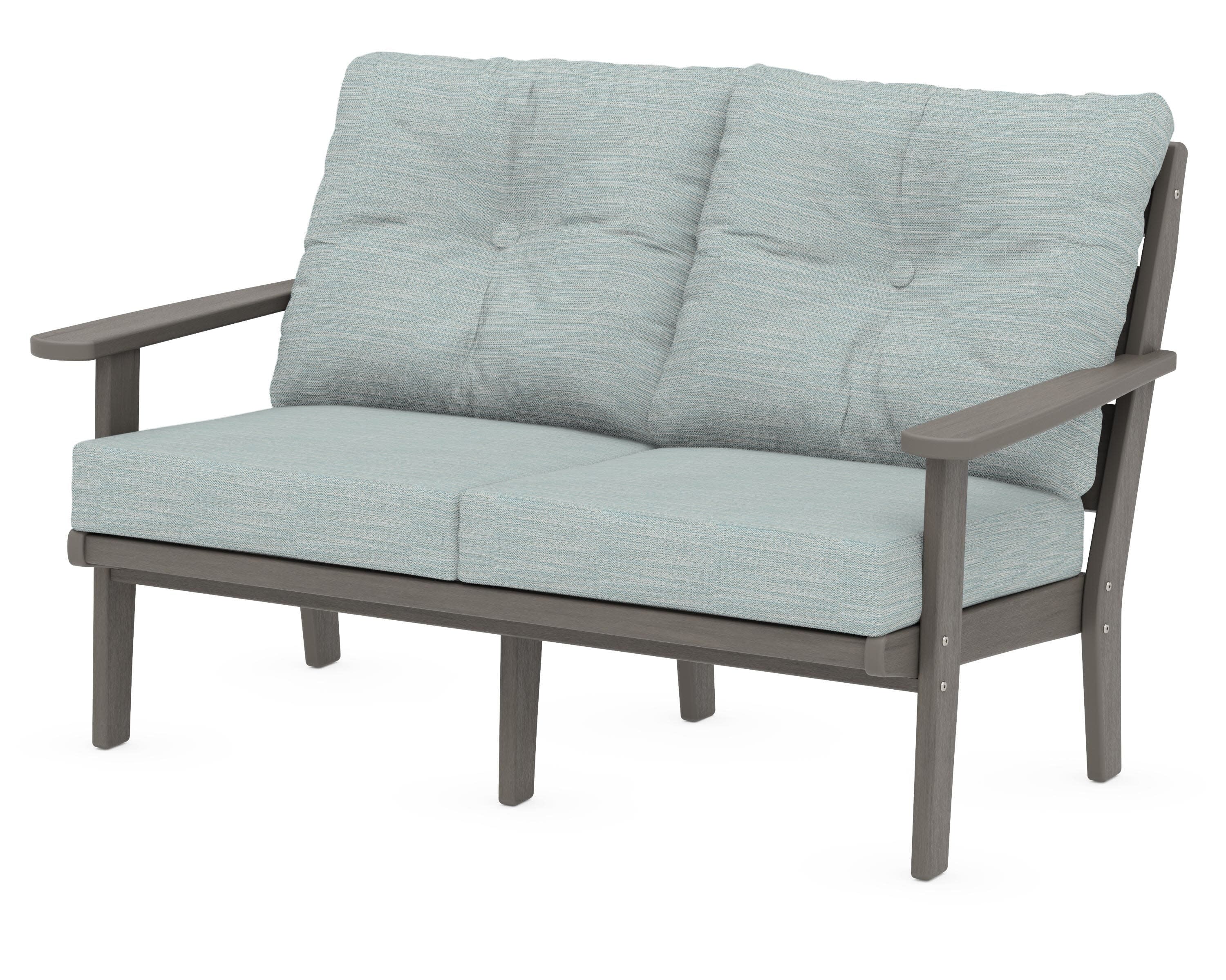 Lakeside Deep Seating Loveseat in Driftwood / Soothe Mist