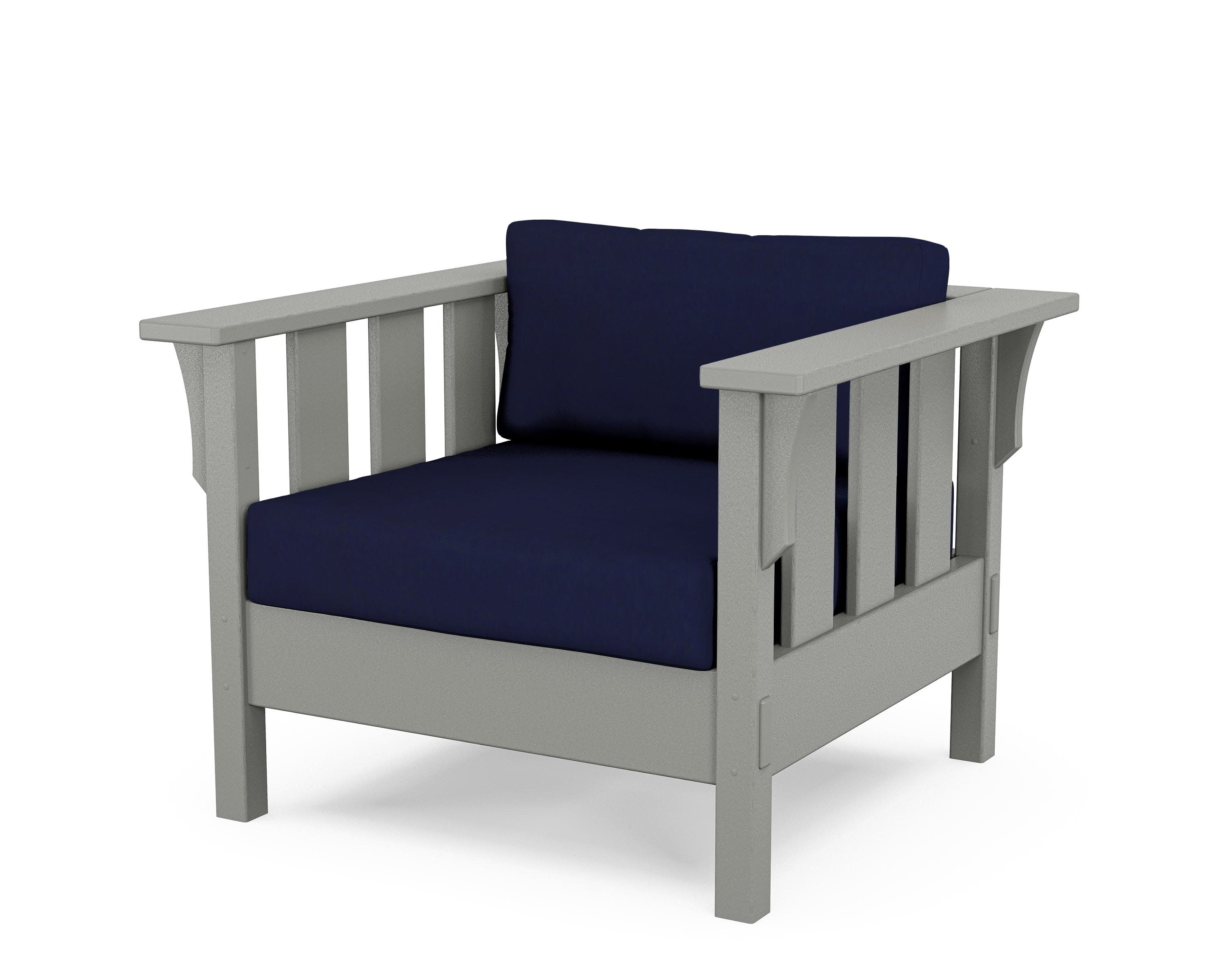 Acadia Deep Seating Chair in Slate Grey / Navy