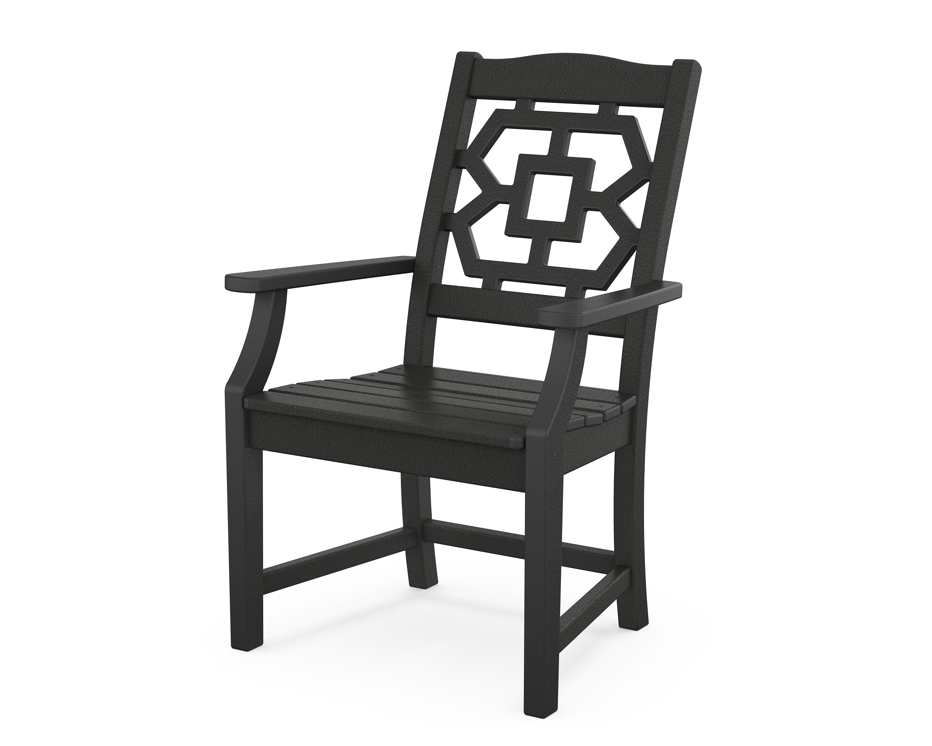 Chinoiserie Dining Arm Chair in Black