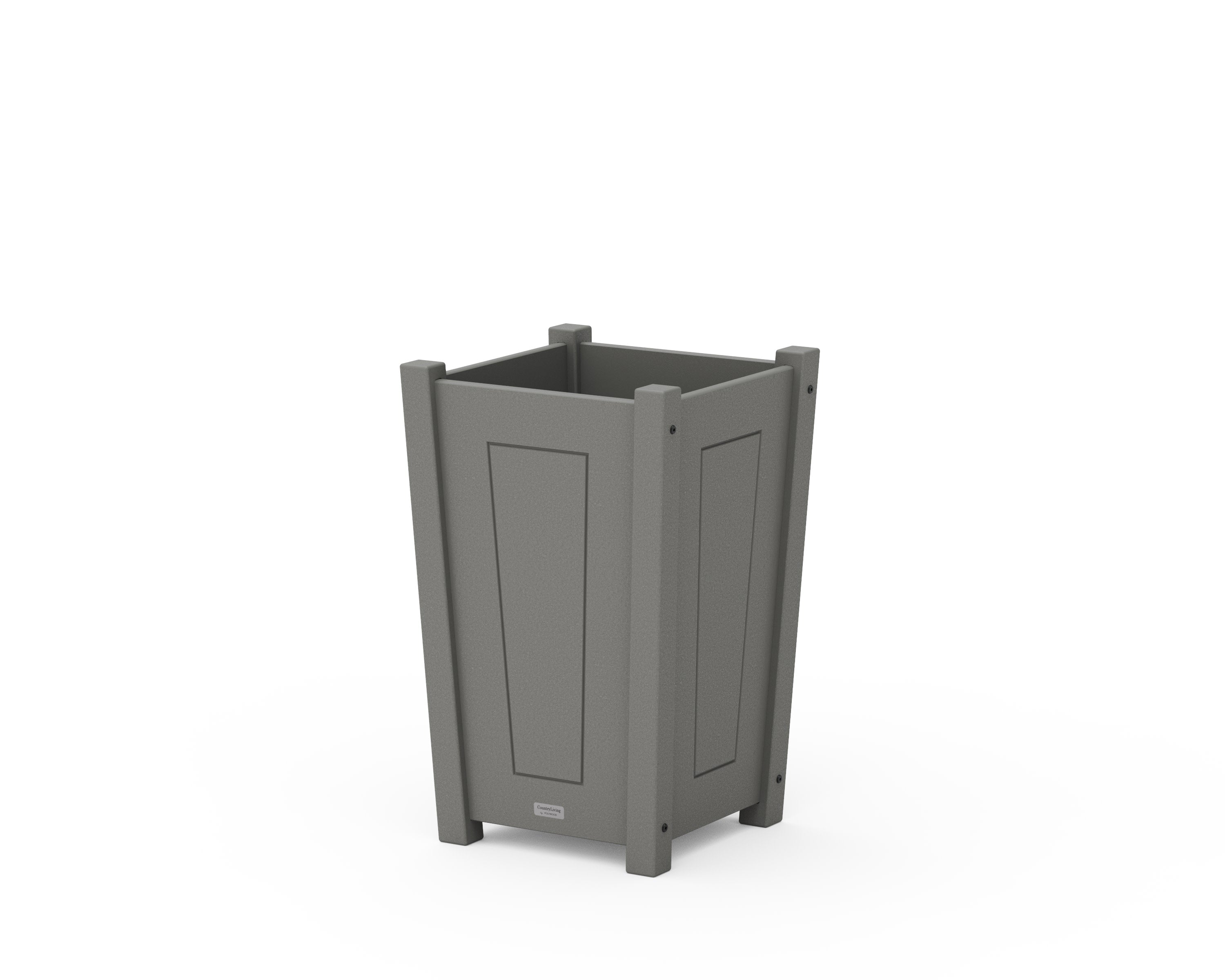 Country Living Tapered Square Short Planter Box in Slate Grey