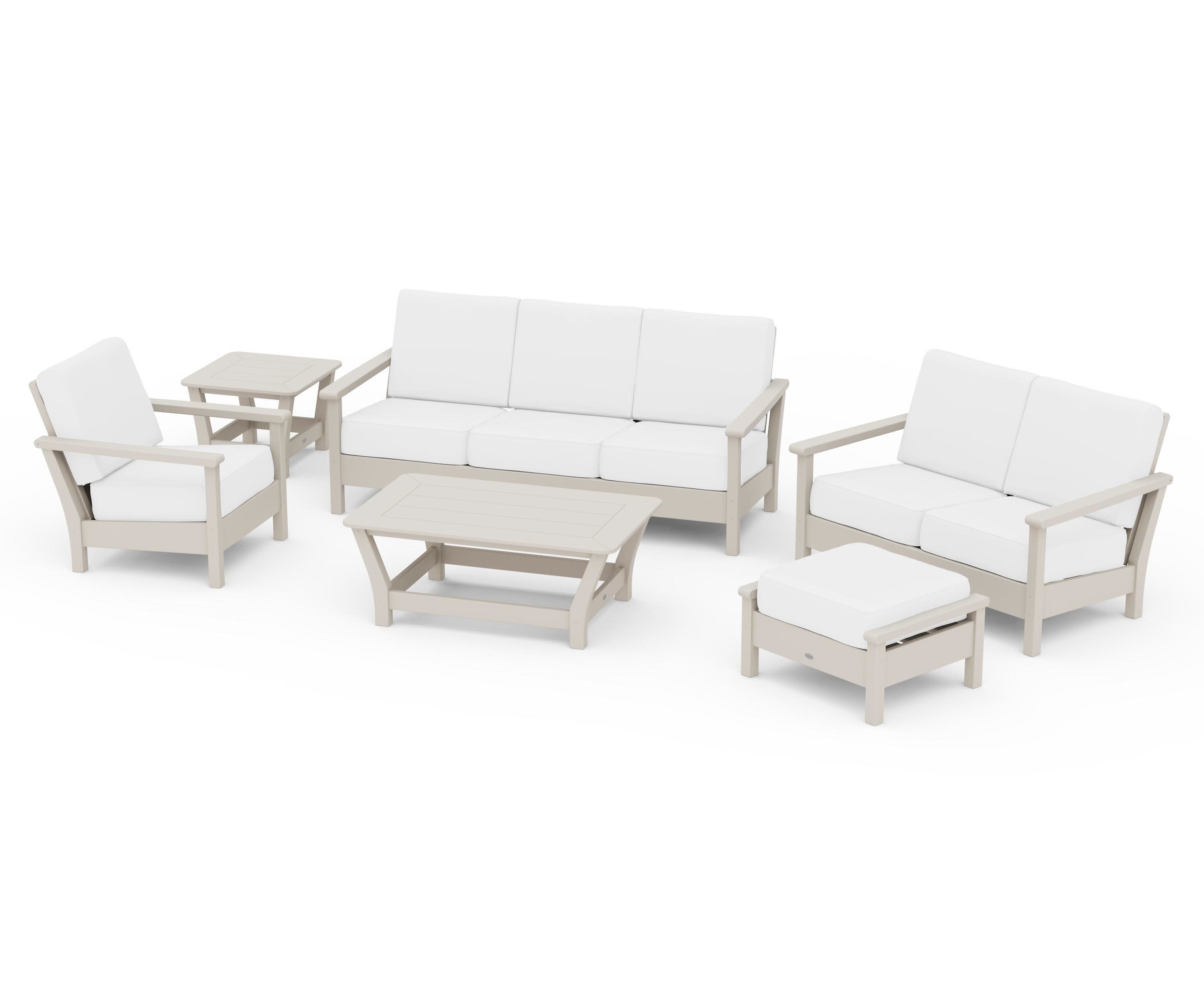 Harbour 6-Piece Outdoor Living Set in Sand / Natural