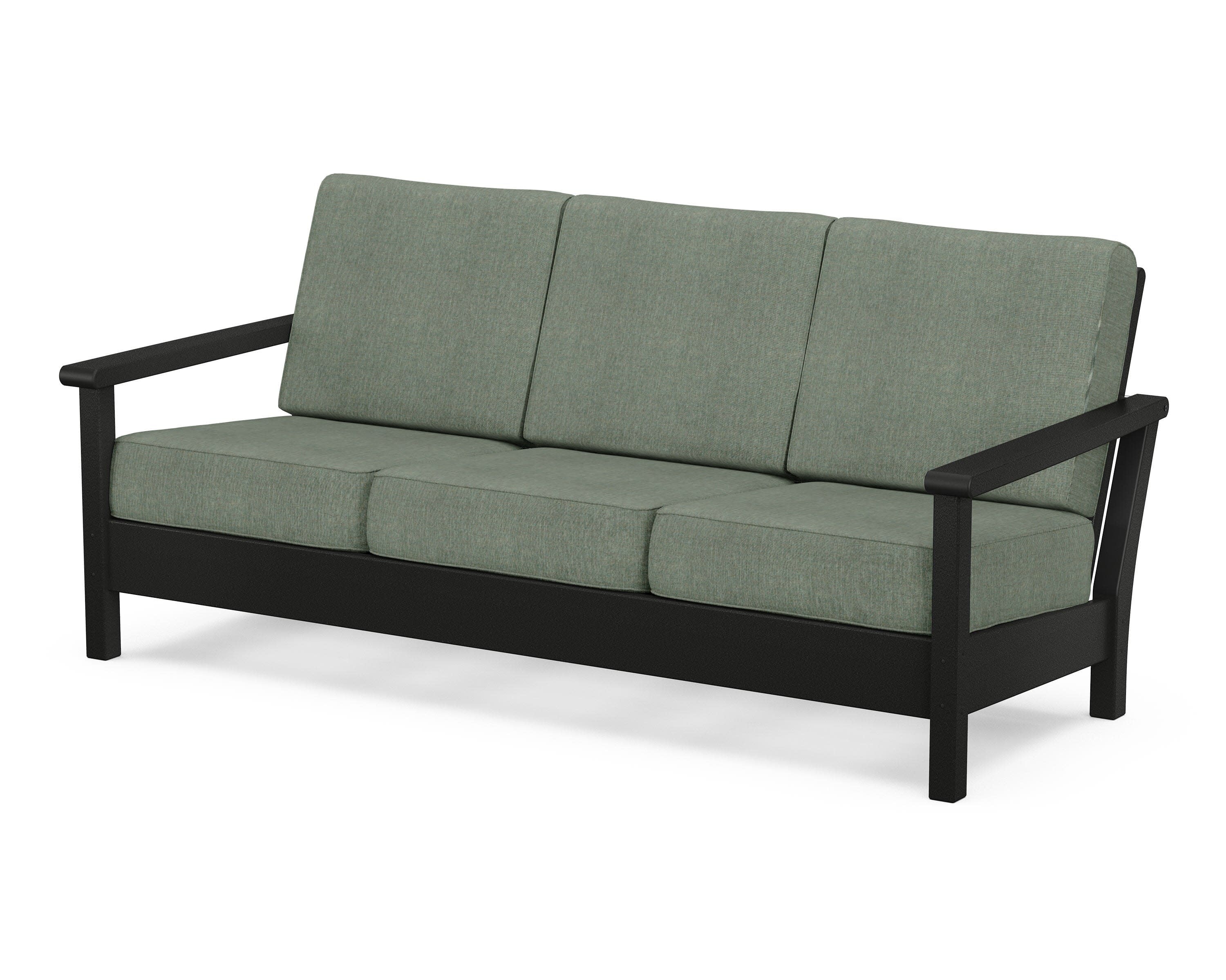 Harbour Deep Seating Sofa in Black / Cast Sage