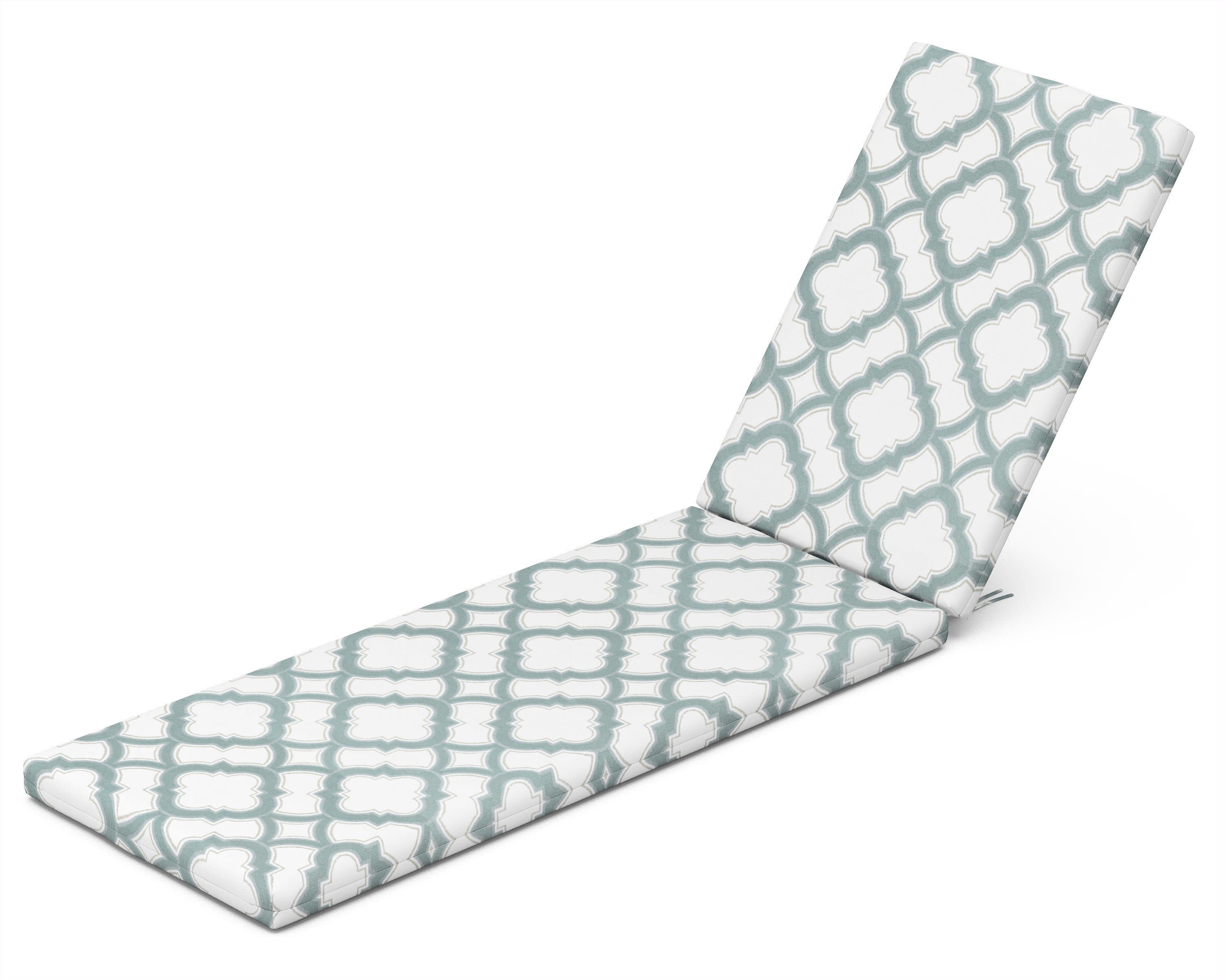 Chaise Cushion in Trellis Glacier Spa