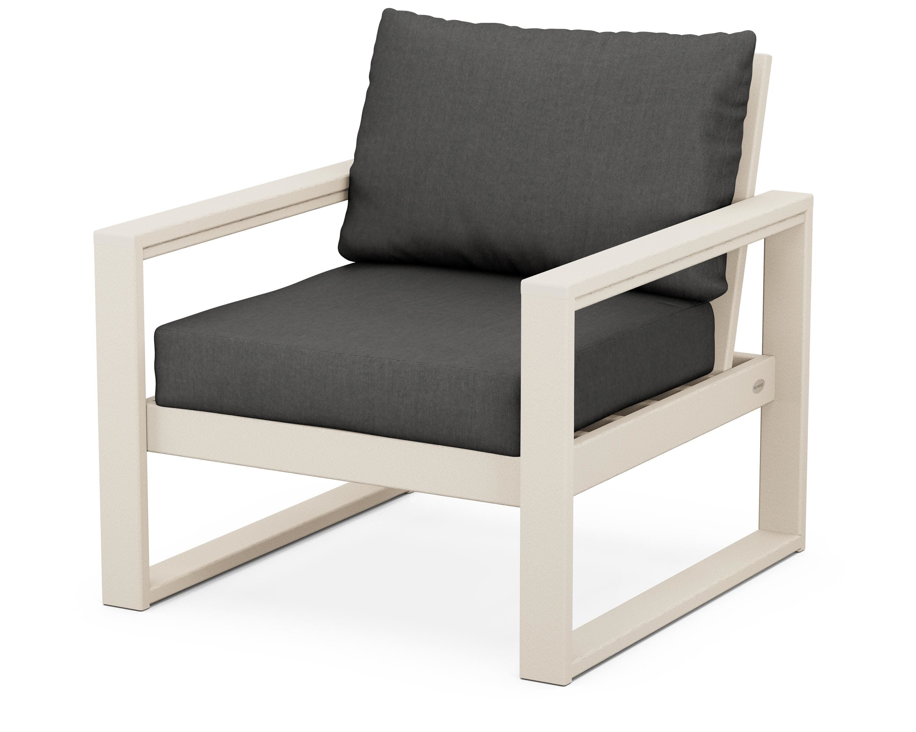 EDGE Club Chair in Sand / Spectrum Carbon