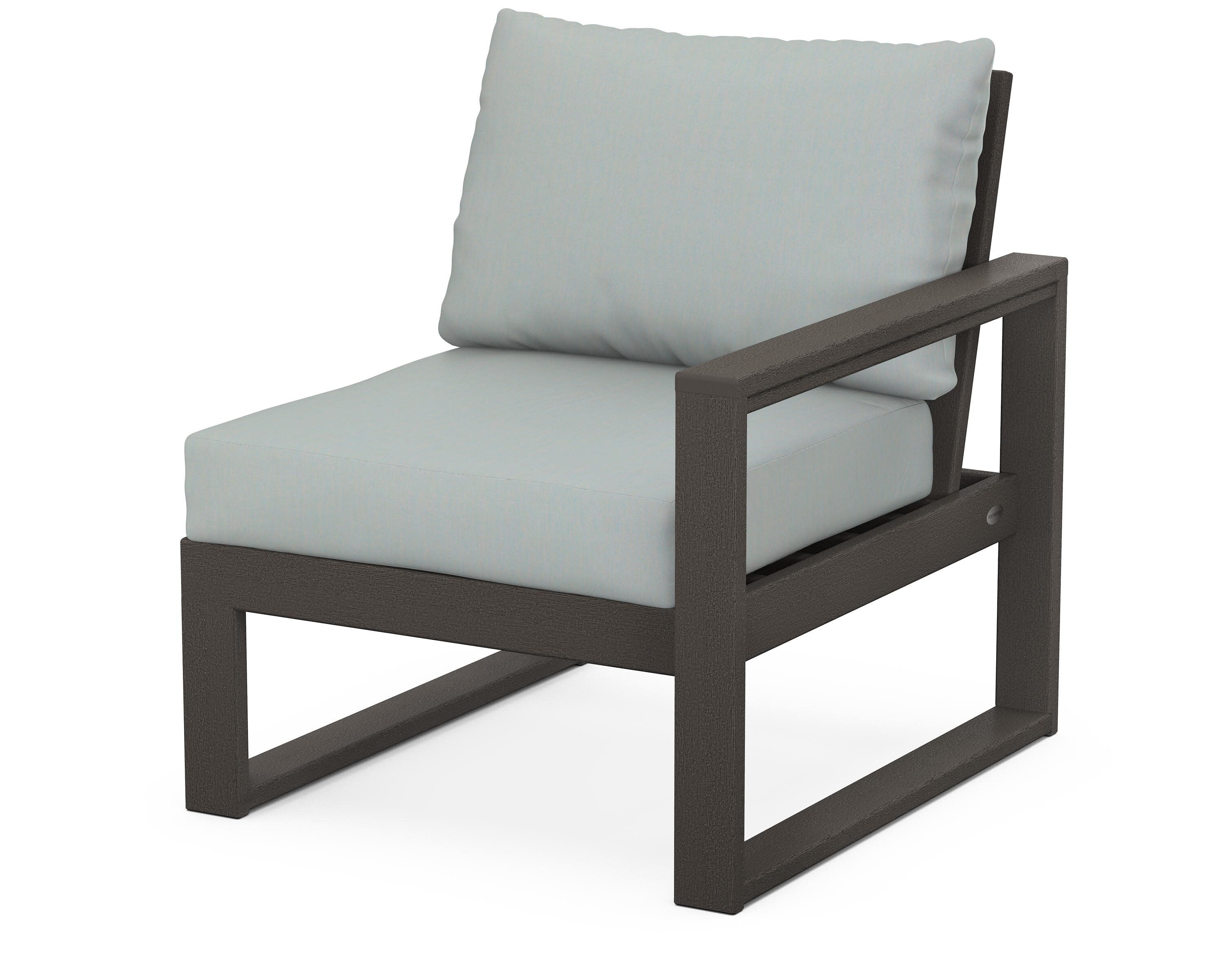 EDGE Modular Right Arm Chair in Vintage Coffee / Spa