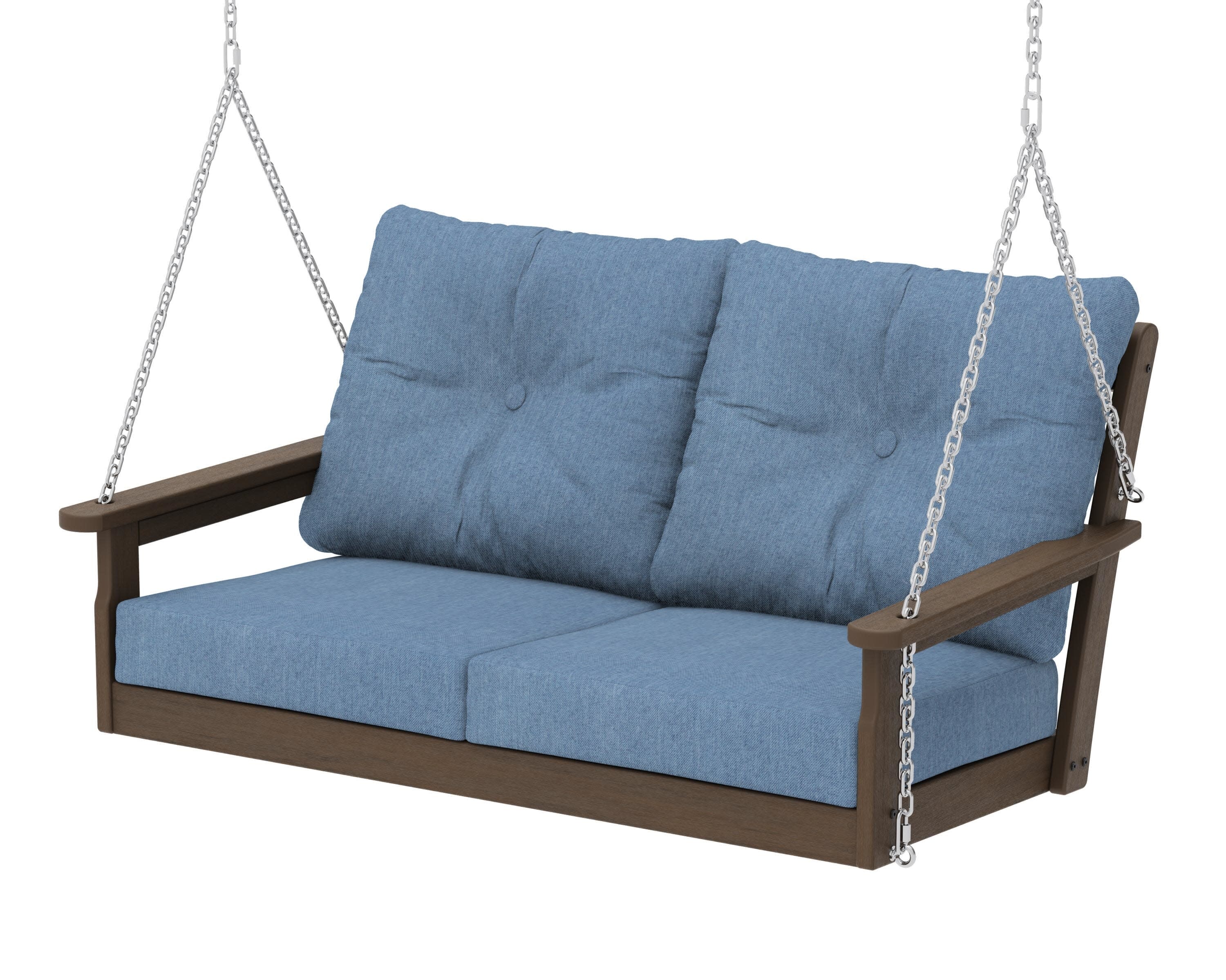 Vineyard Deep Seating Swing in Kona / Sky Blue