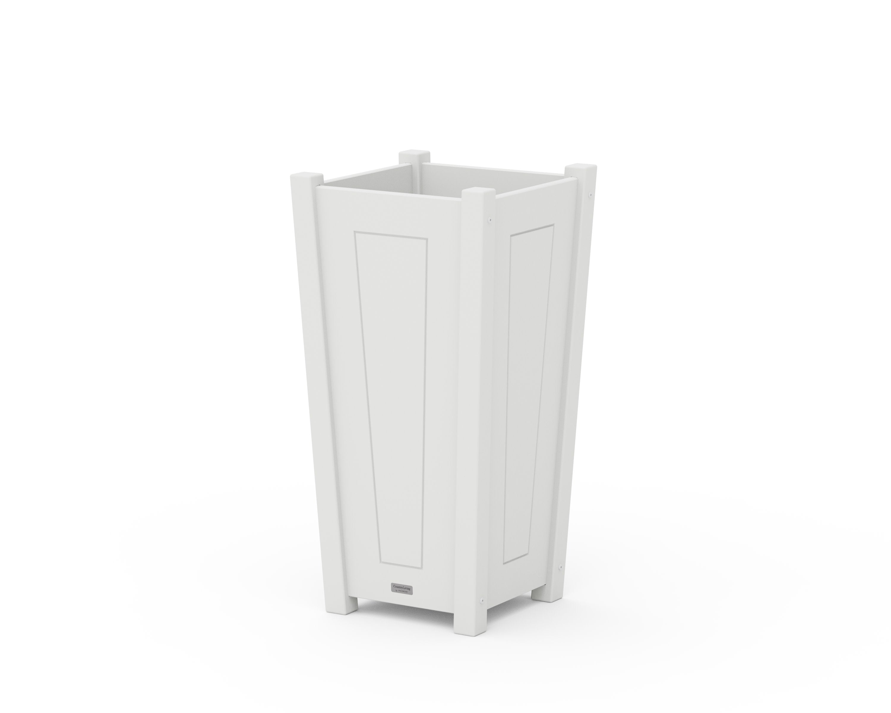 Country Living Tapered Square Planter Box in White