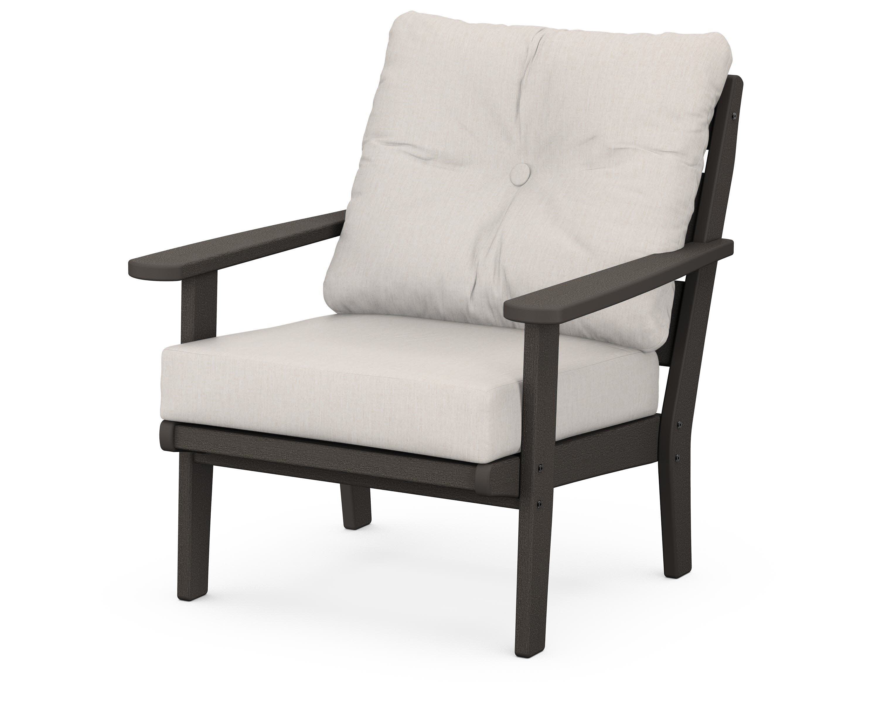 Lakeside Deep Seating Chair in Vintage Coffee / Cast Ash