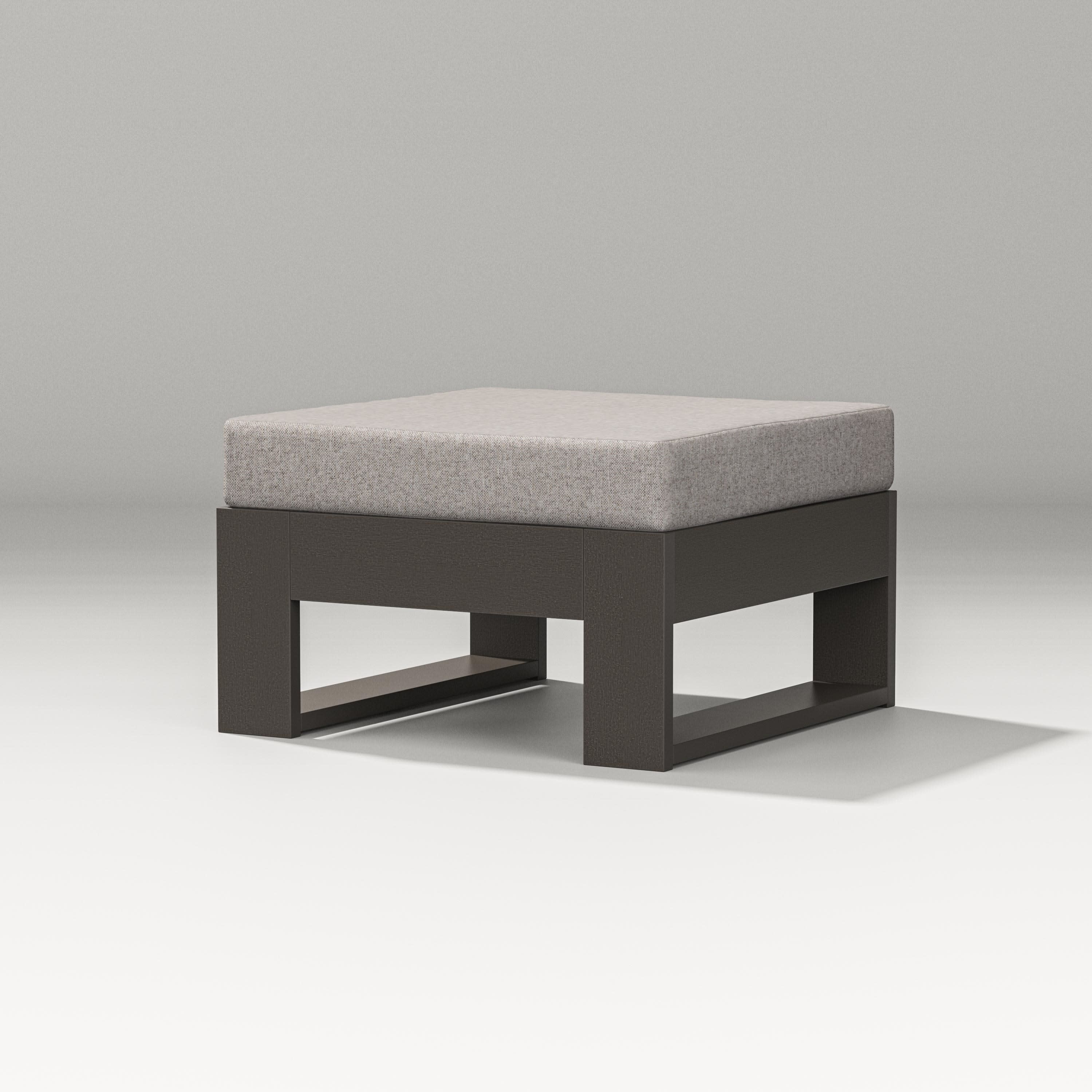 Latitude Lounge Ottoman in Vintage Coffee / Weathered Tweed