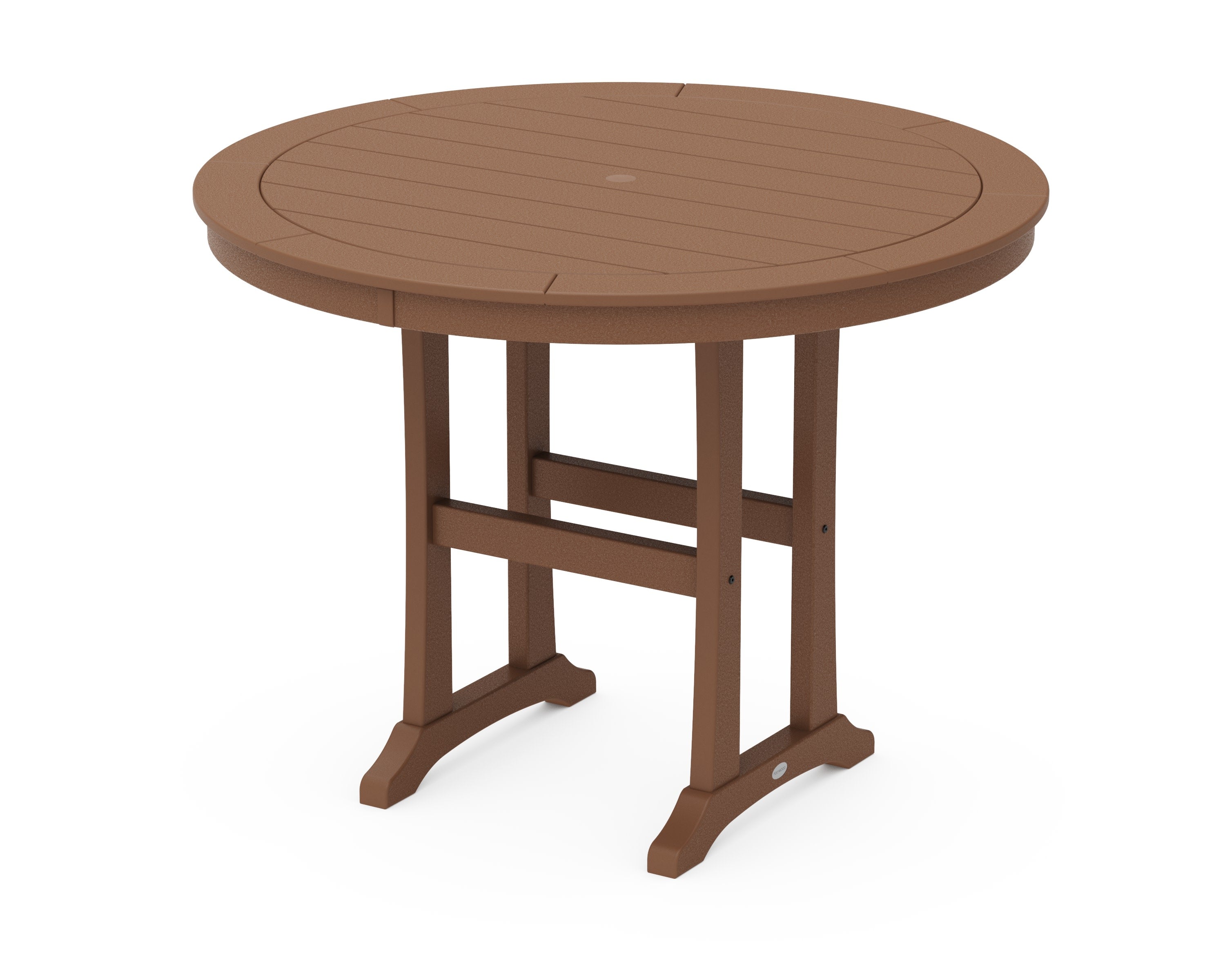 Nautical Trestle 48" Round Counter Table in Teak